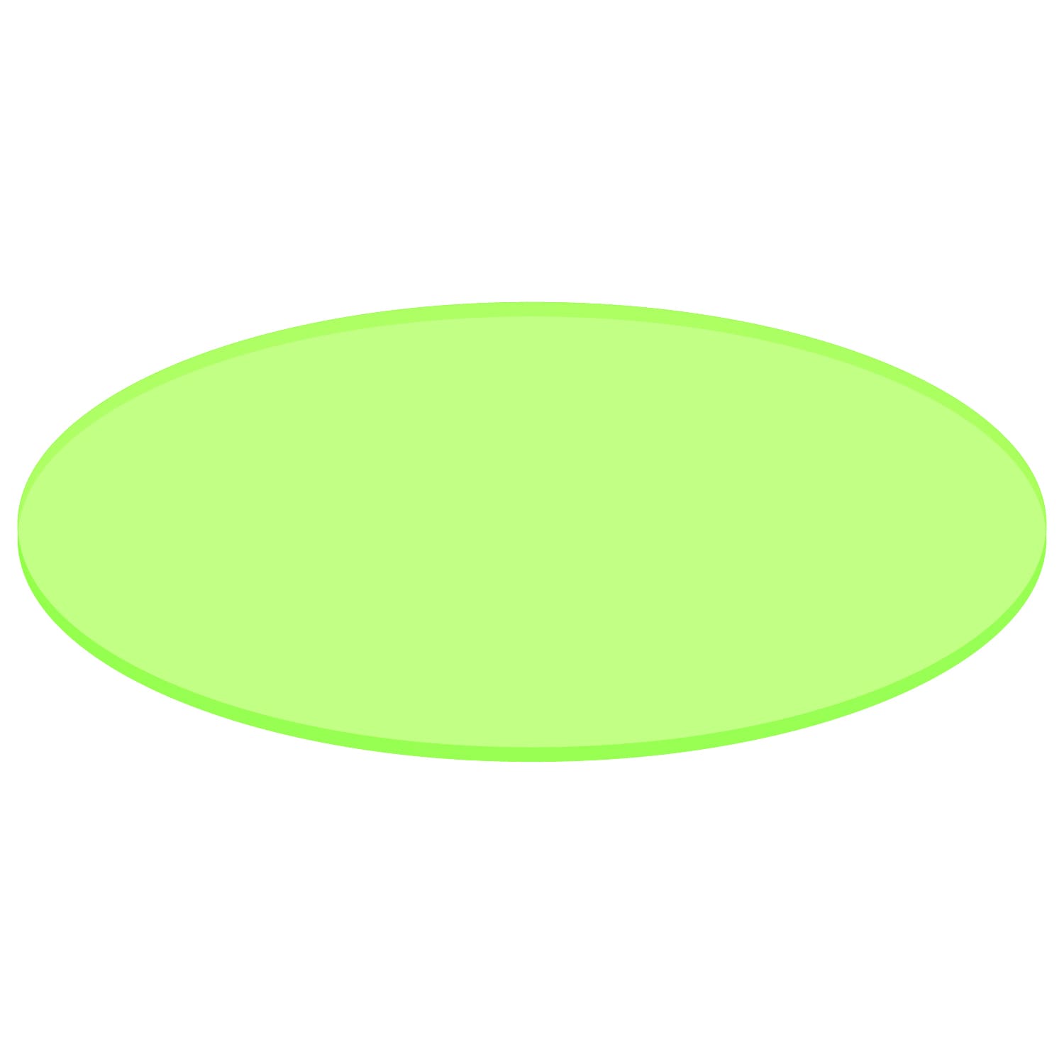 PLEXIGLAS® Zuschnitt 3-50cm - ovale Scheibe Neongrün transparent Amazon