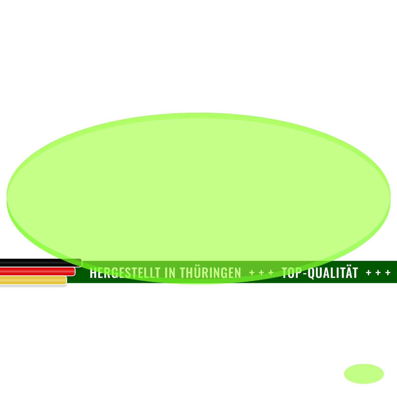 PLEXIGLAS® Zuschnitt 3-50cm - ovale Scheibe Neongrün transparent