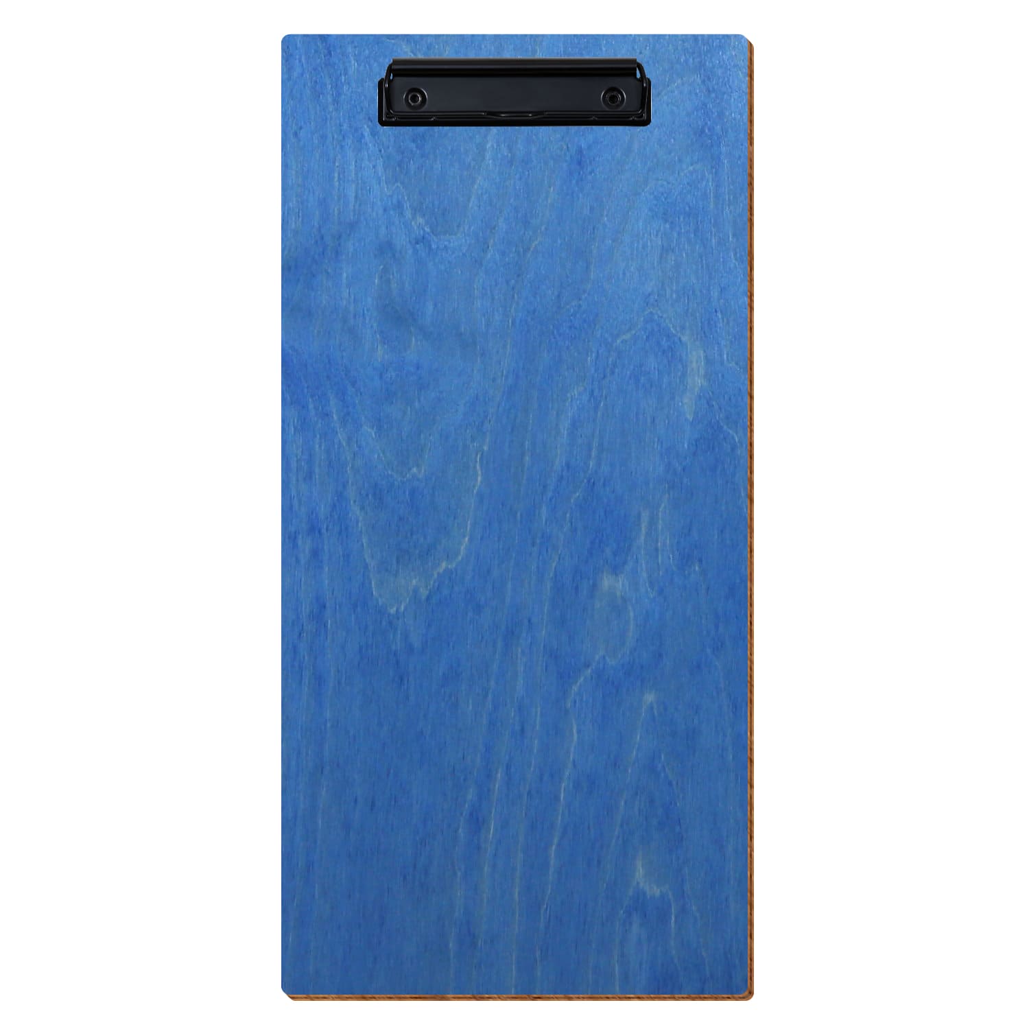 Klemmbrett Barformat Kornblumenblau hochkant Bügelklemme schwarz