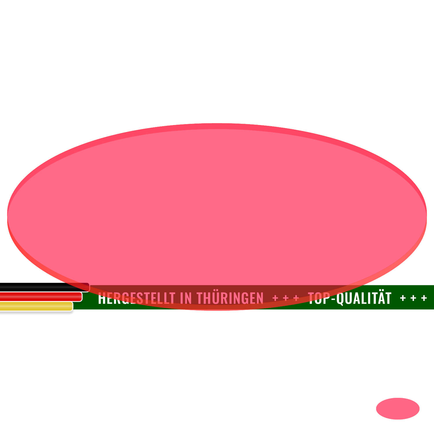 PLEXIGLAS® Zuschnitt 3-50cm - ovale Scheibe Neonrot transparent