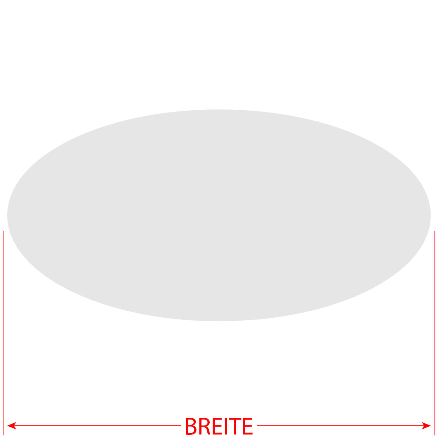 PLEXIGLAS® Zuschnitt 3-50cm - ovale Scheibe grau Größe