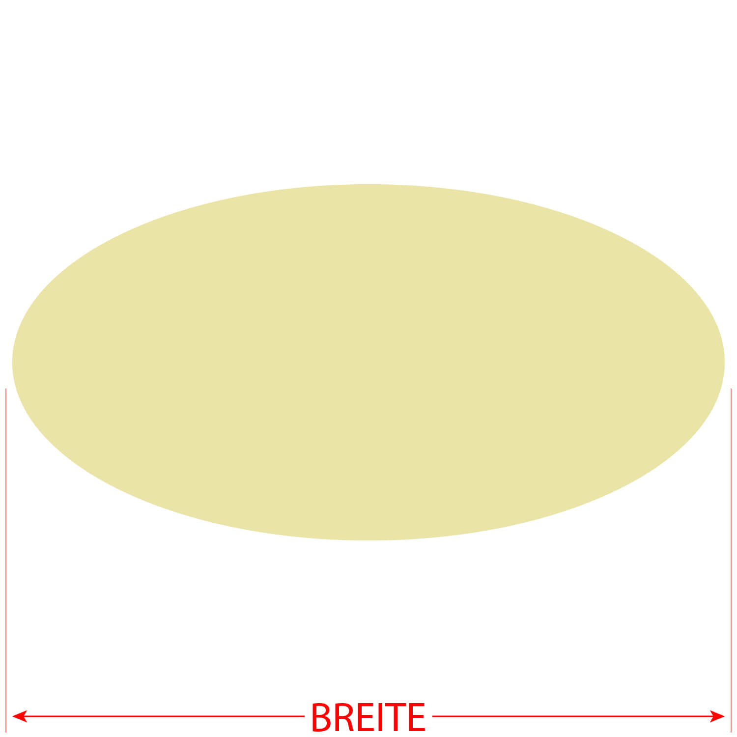 PLEXIGLAS® Zuschnitt 3-50cm - ovale Scheiben creme Größe