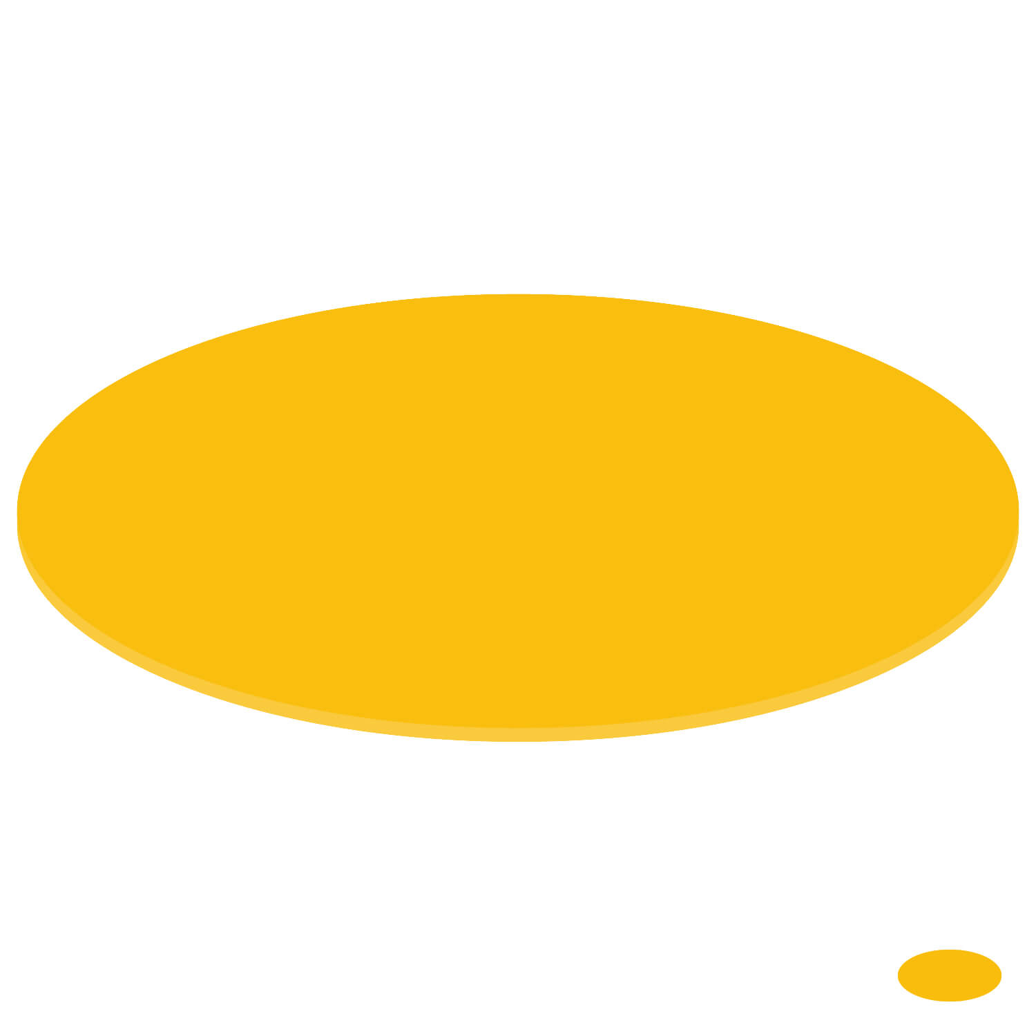 PLEXIGLAS® Zuschnitt 3-50cm - ovale Scheiben gelb