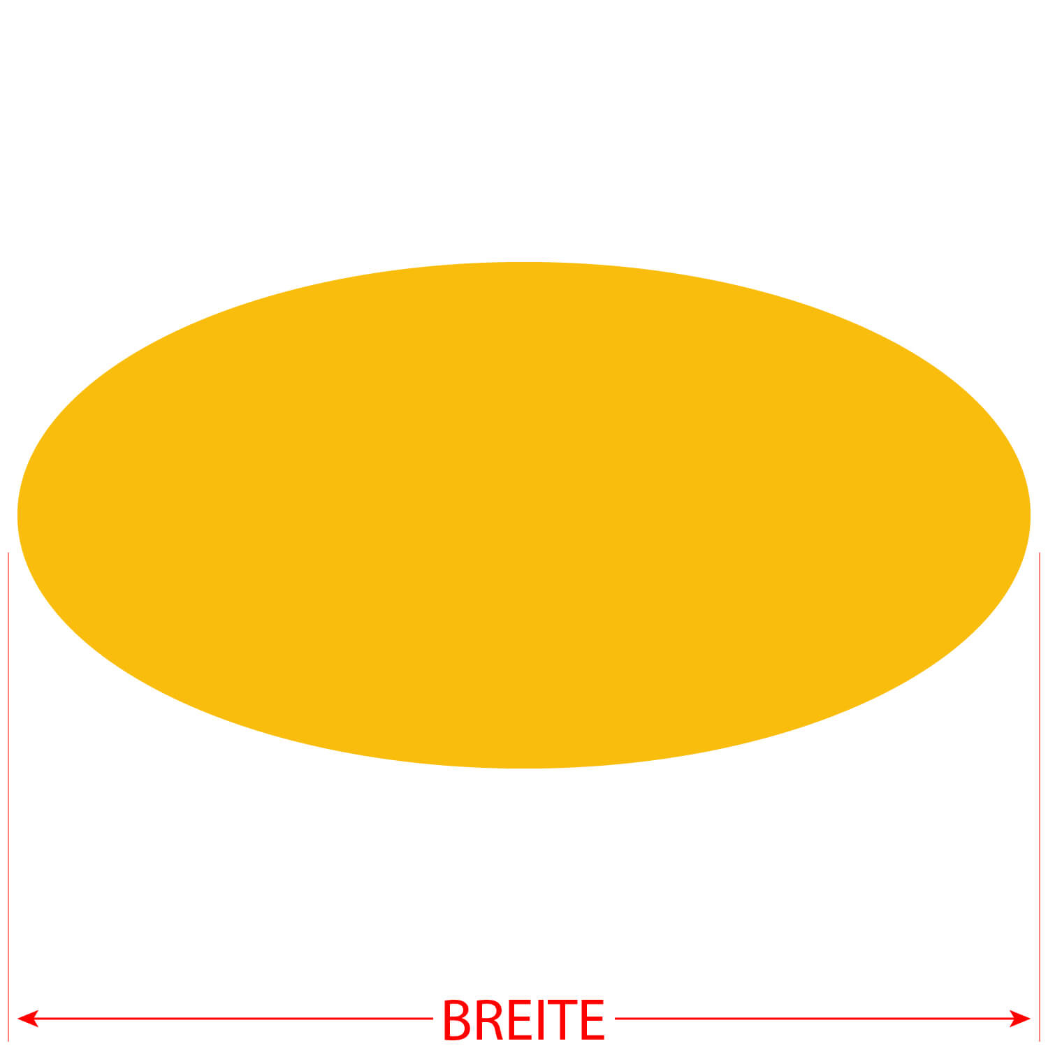 PLEXIGLAS® Zuschnitt 3-50cm - ovale Scheiben gelb Größe