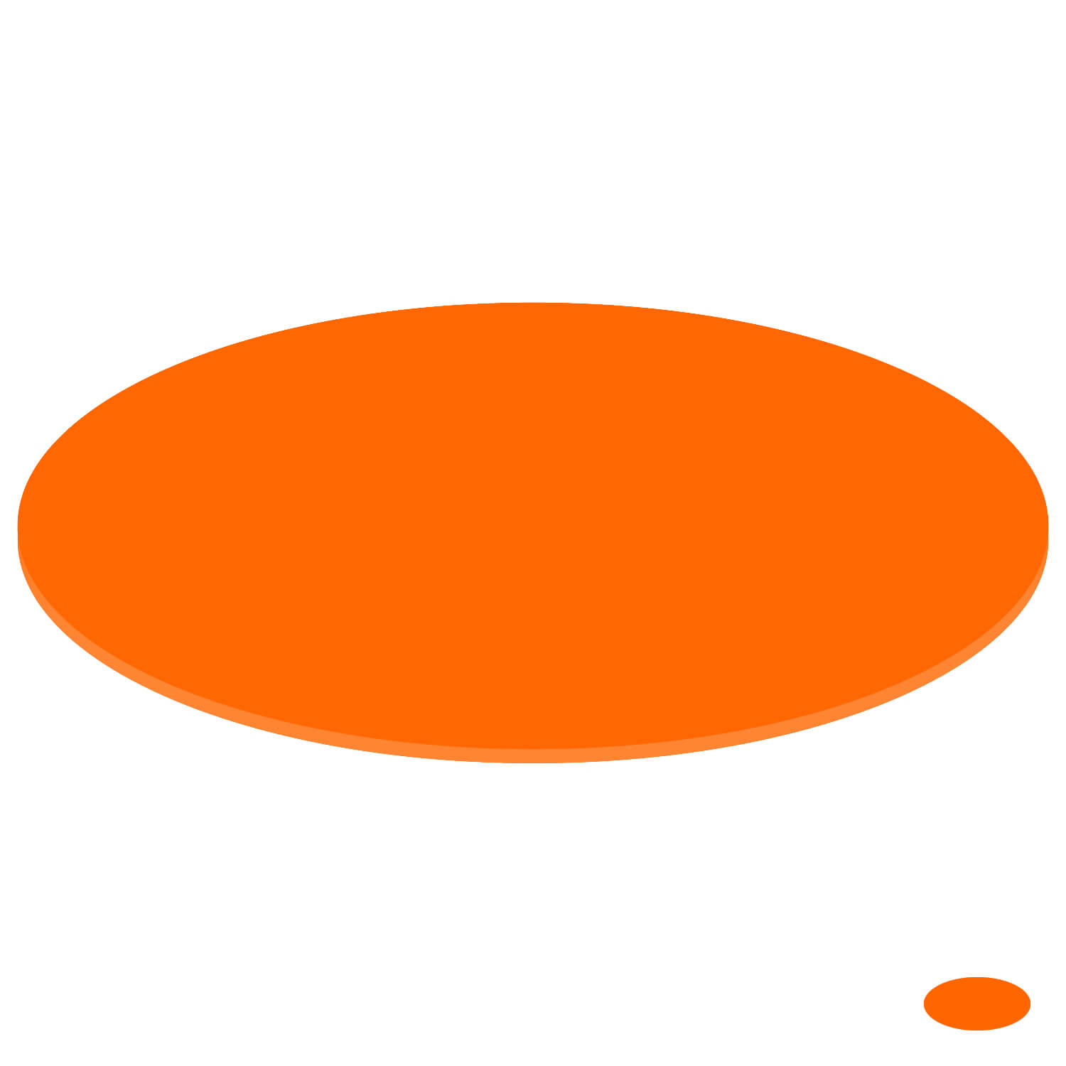 PLEXIGLAS® Zuschnitt 3-50cm - ovale Scheiben orange