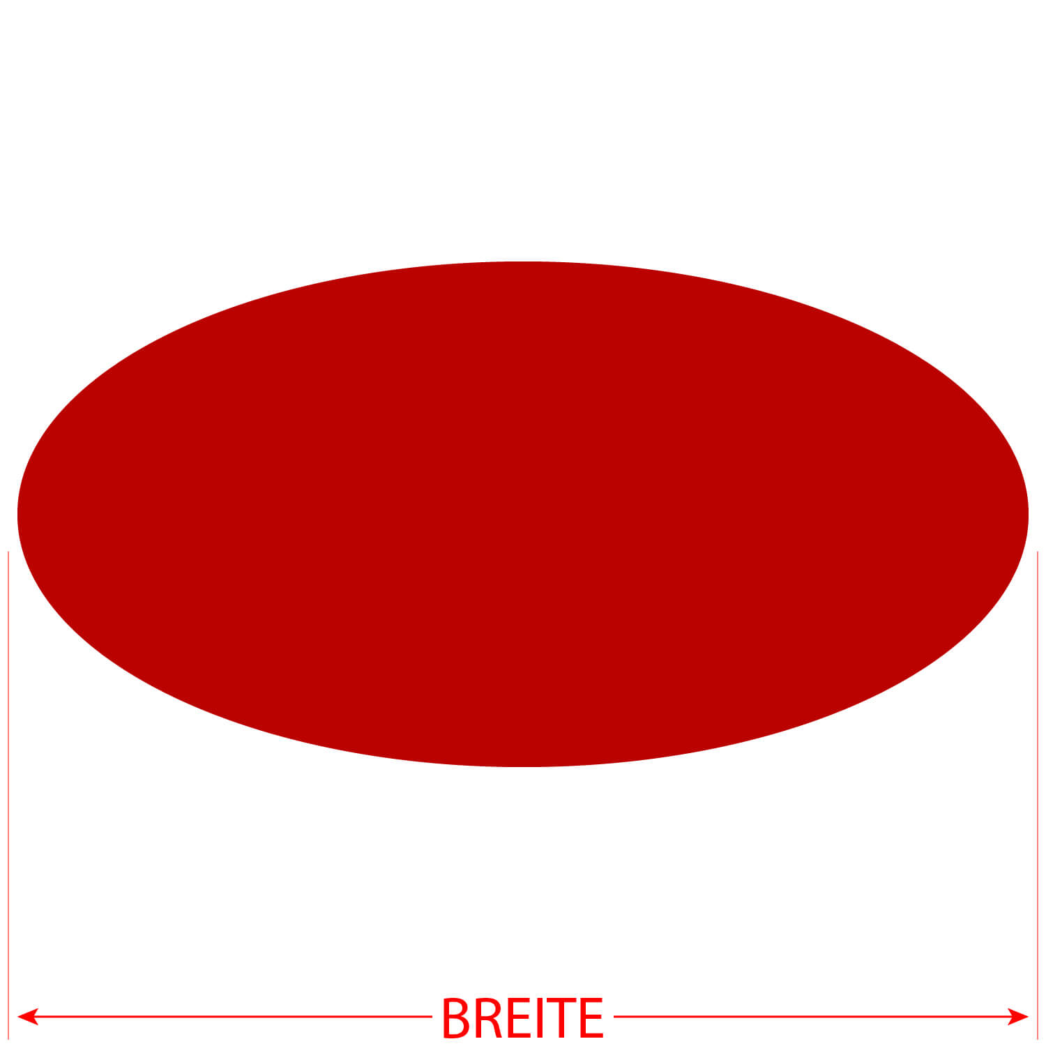 PLEXIGLAS® Zuschnitt 3-50cm - ovale Scheiben rot Größe