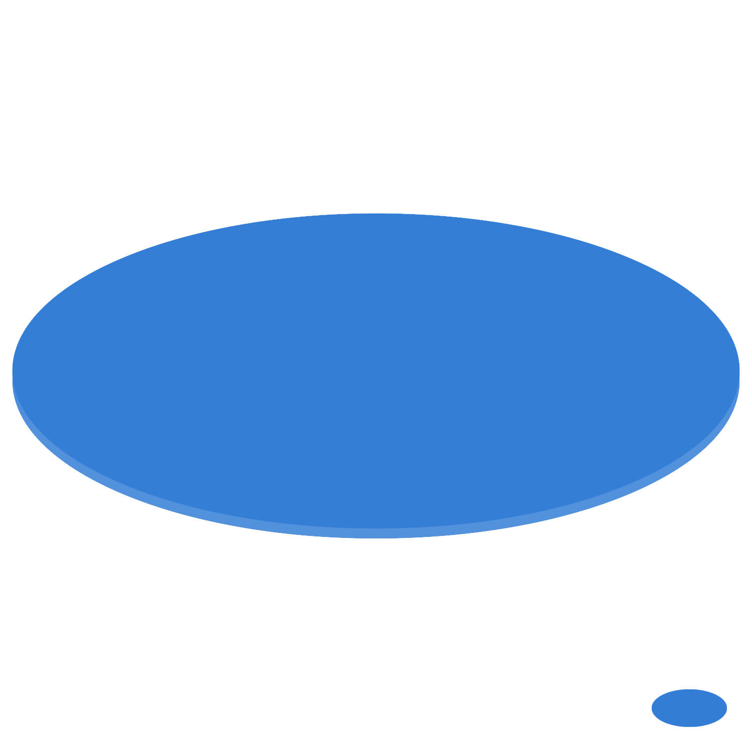 PLEXIGLAS® Zuschnitt 3-50cm - ovale Scheiben hellblau