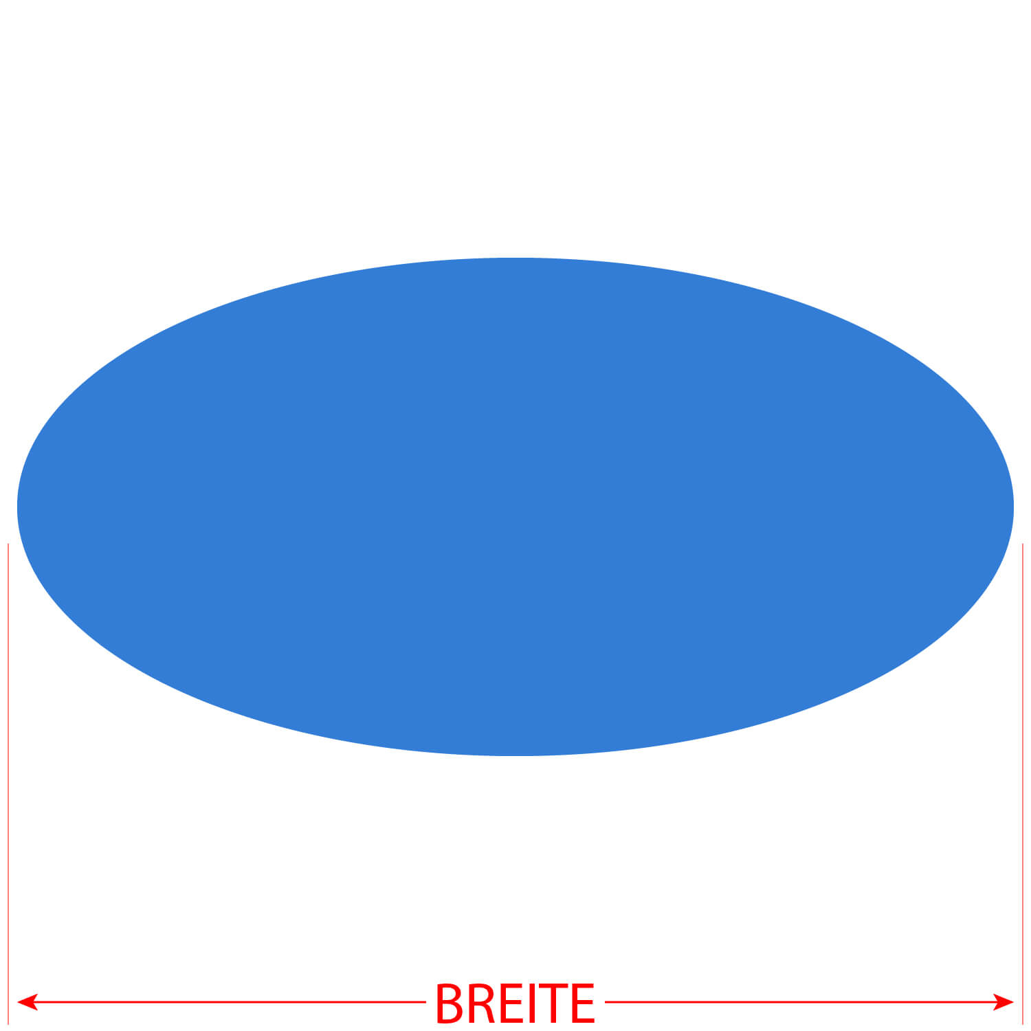 PLEXIGLAS® Zuschnitt 3-50cm - ovale Scheiben hellblau Größe