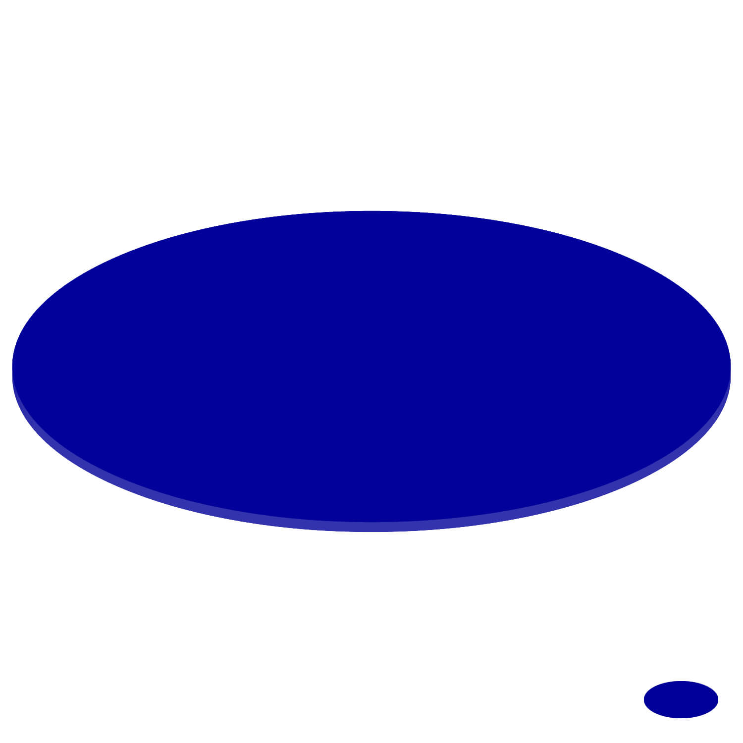 PLEXIGLAS® Zuschnitt 3-50cm - ovale Scheiben blau