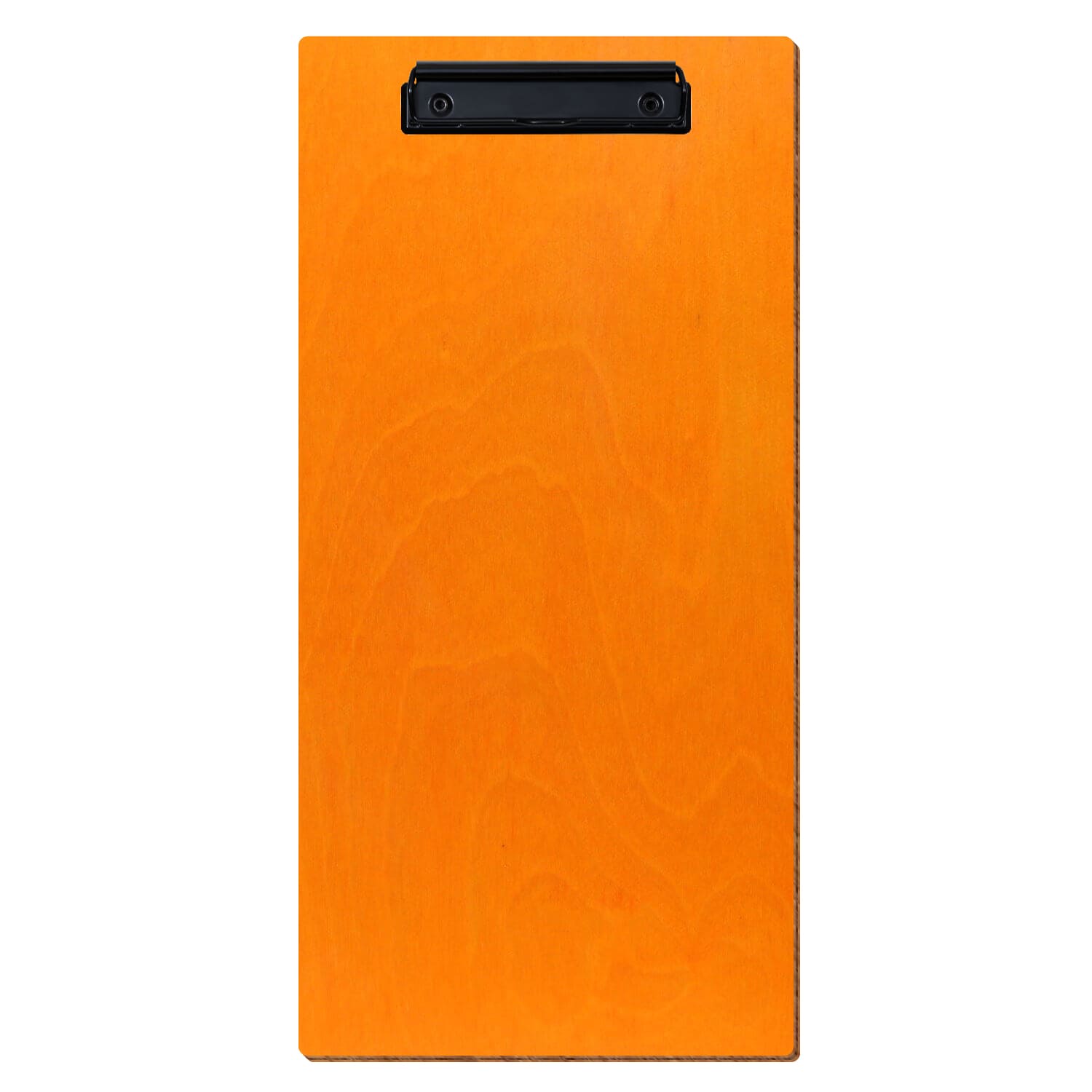 Klemmbrett Barformat Orange hochkant Bügelklemme schwarz