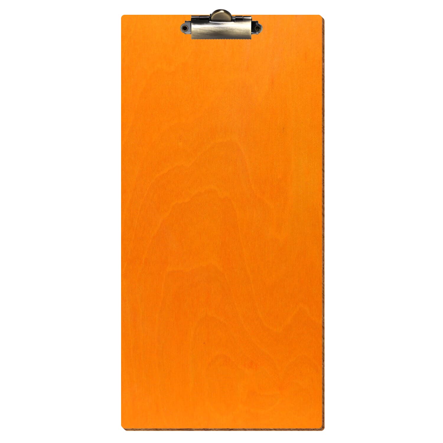Klemmbrett Barformat Orange hochkant Zahnklemme antik