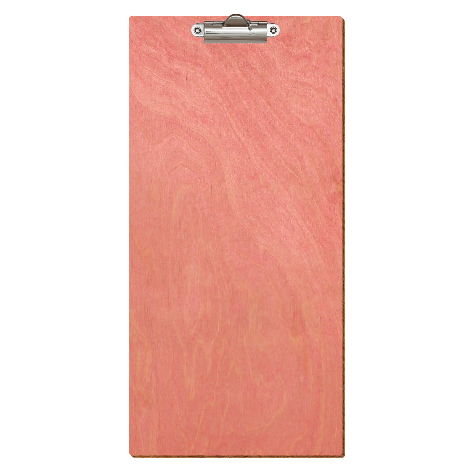Klemmbrett Barformat Rosa hochkant Zahnklemme silber