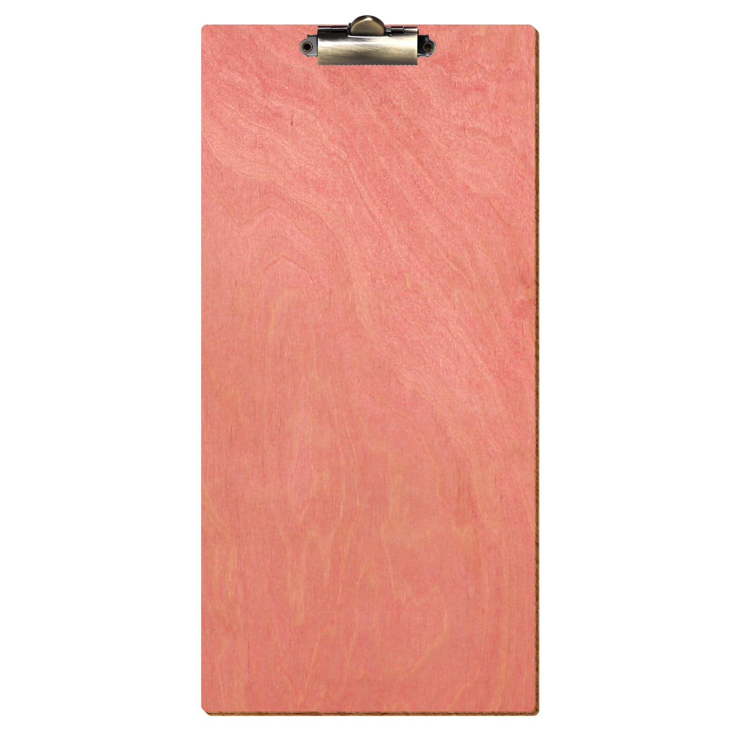 Klemmbrett Barformat Rosa hochkant Zahnklemme antik