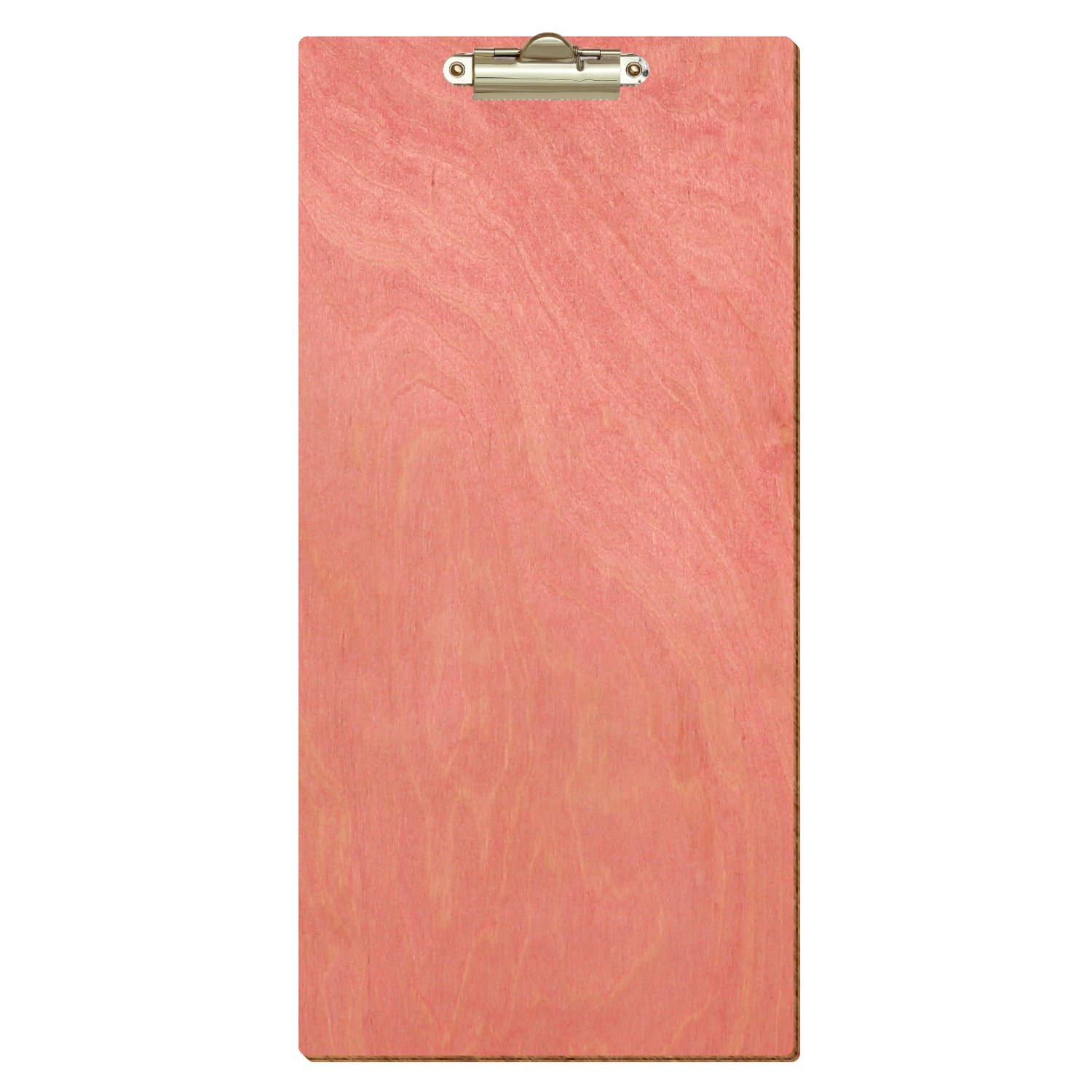 Klemmbrett Barformat Rosa hochkant Zahnklemme gold