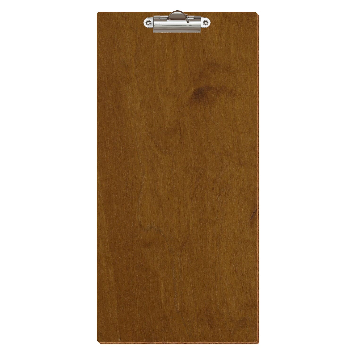 Klemmbrett Barformat Teak hochkant Zahnklemme silber