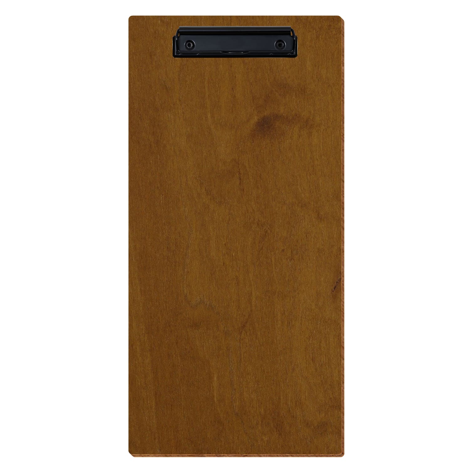 Klemmbrett Barformat Teak hochkant Bügelklemme schwarz