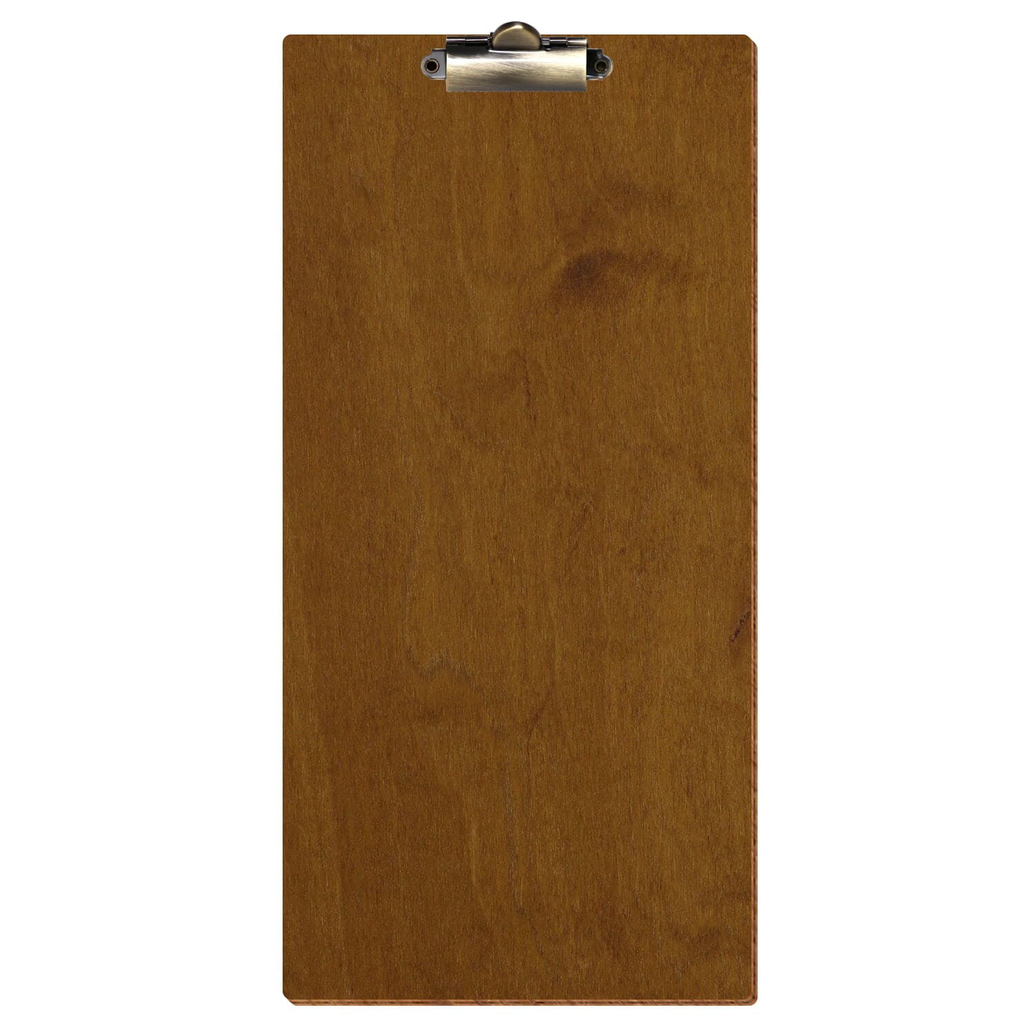 Klemmbrett Barformat Teak hochkant Zahnklemme antik