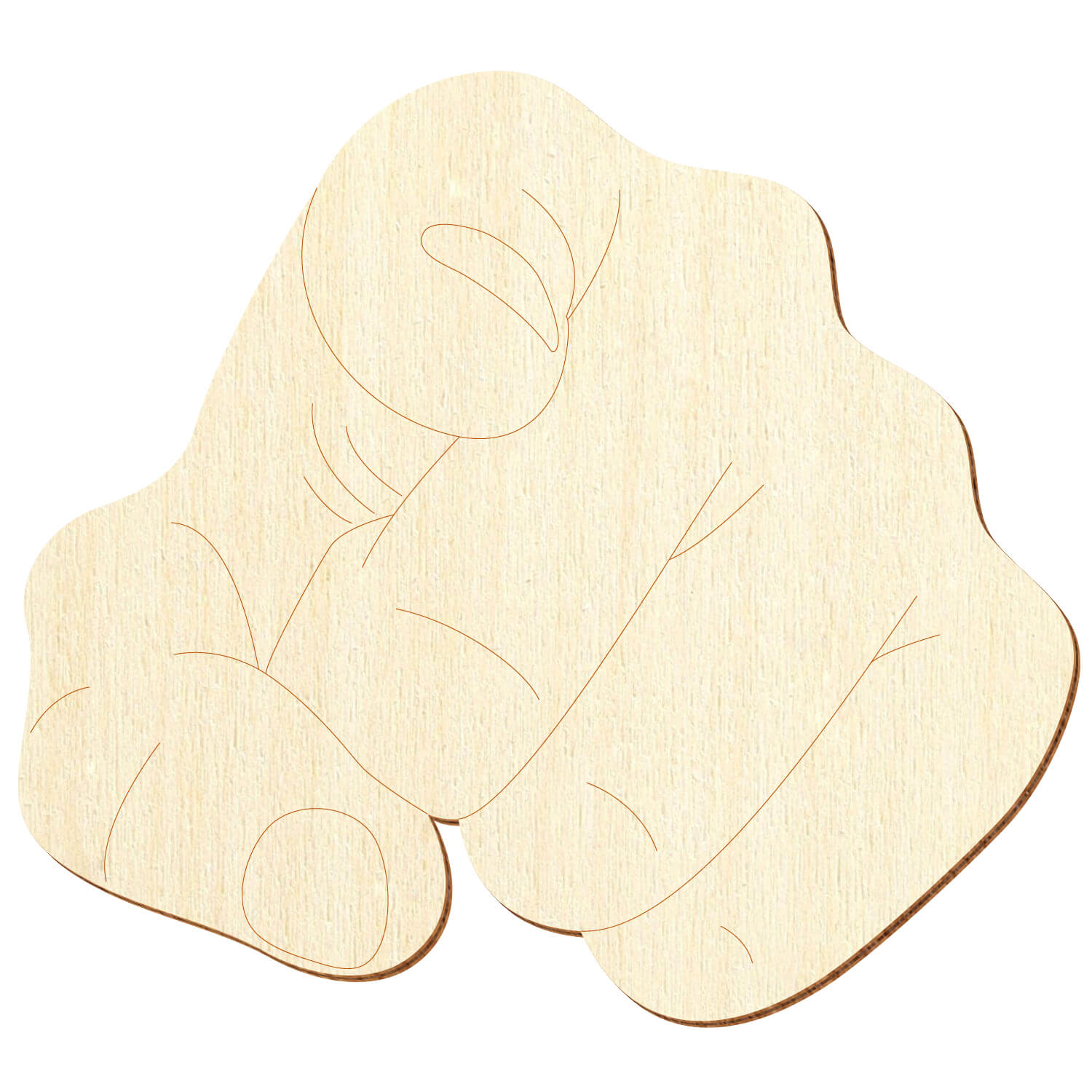 Handzeichen Symbol I want you, Wanted Holz Zuschnitt 3-50cm