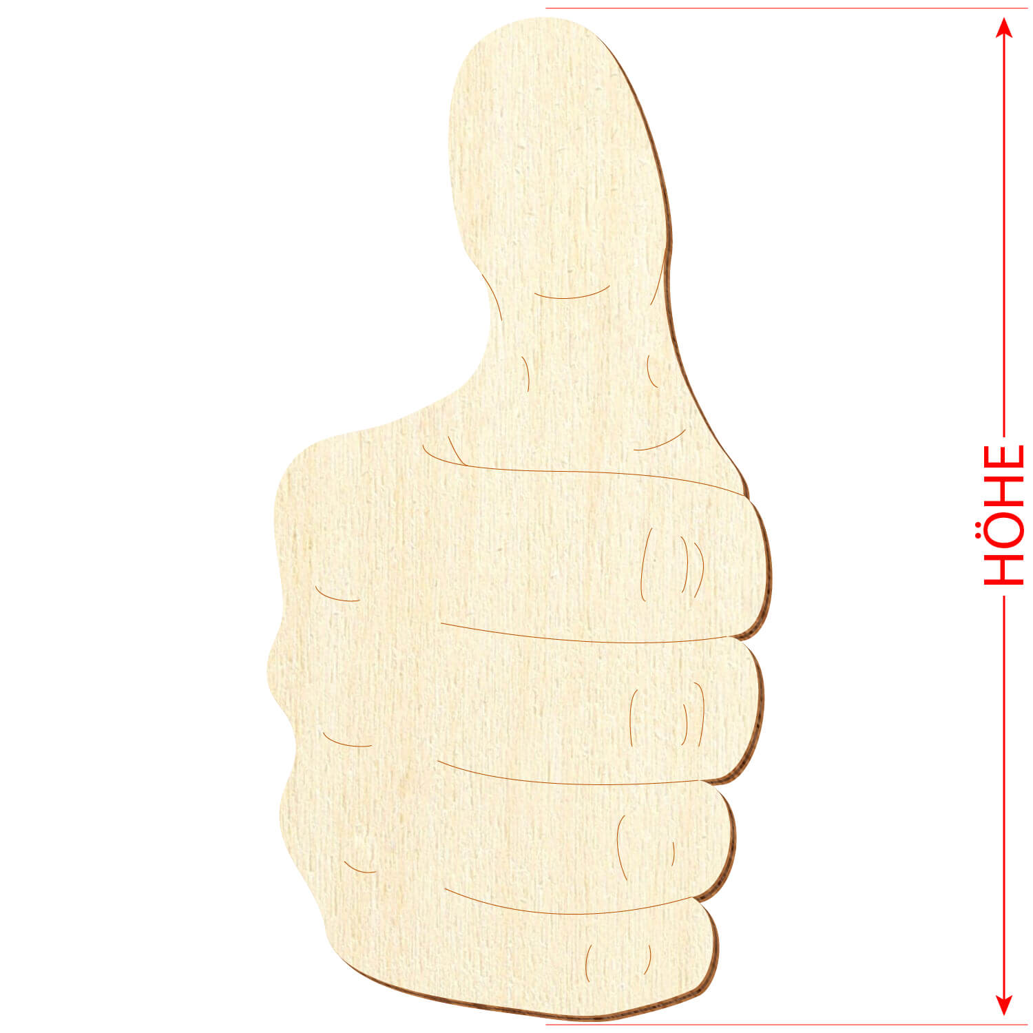 Daumen hoch Hand Höhe