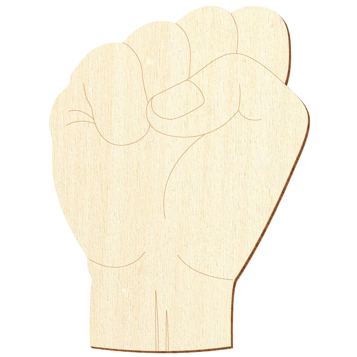 Holz Handzeichen Symbol Revolution
