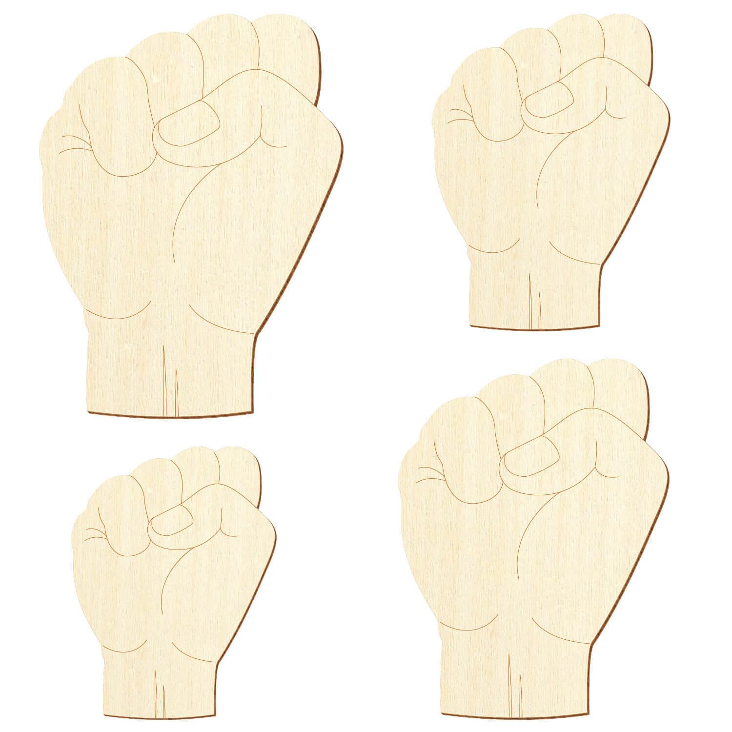 Holz Handzeichen Symbol Revolution Gruppenfoto