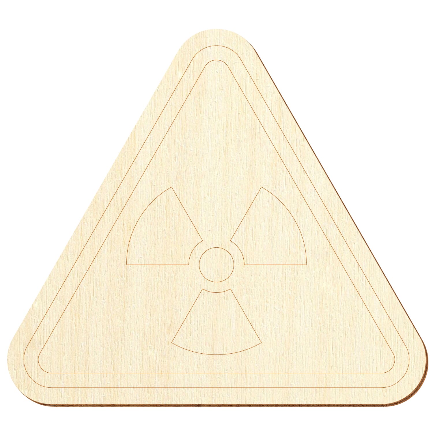 Holz Achtung Strahlung Schild