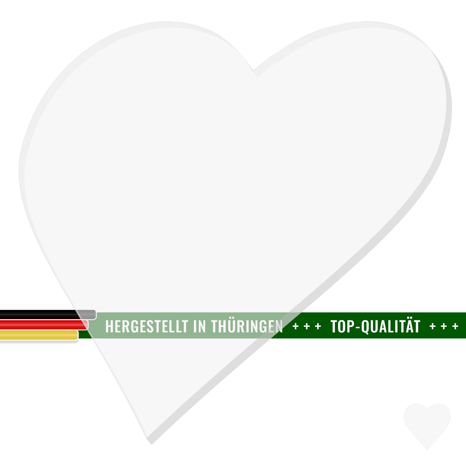 PLEXIGLAS® Zuschnitt 3-50cm - Herz Farblos transparent