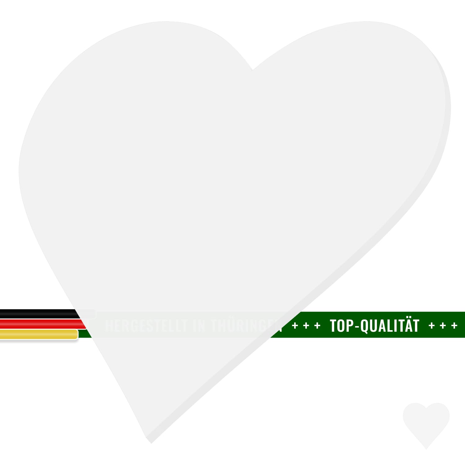 PLEXIGLAS® Zuschnitt 3-50cm - Herz Farblos milchig