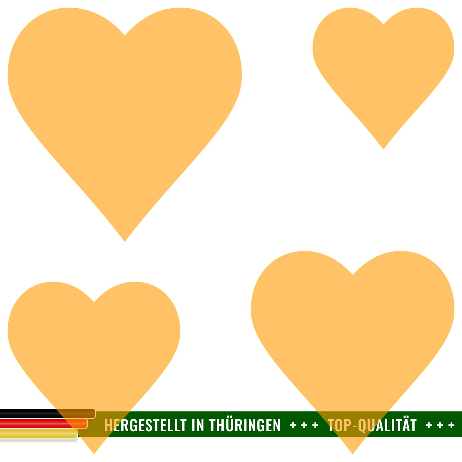 PLEXIGLAS® Zuschnitt 3-50cm - Herz Neonorange transparent Gruppe