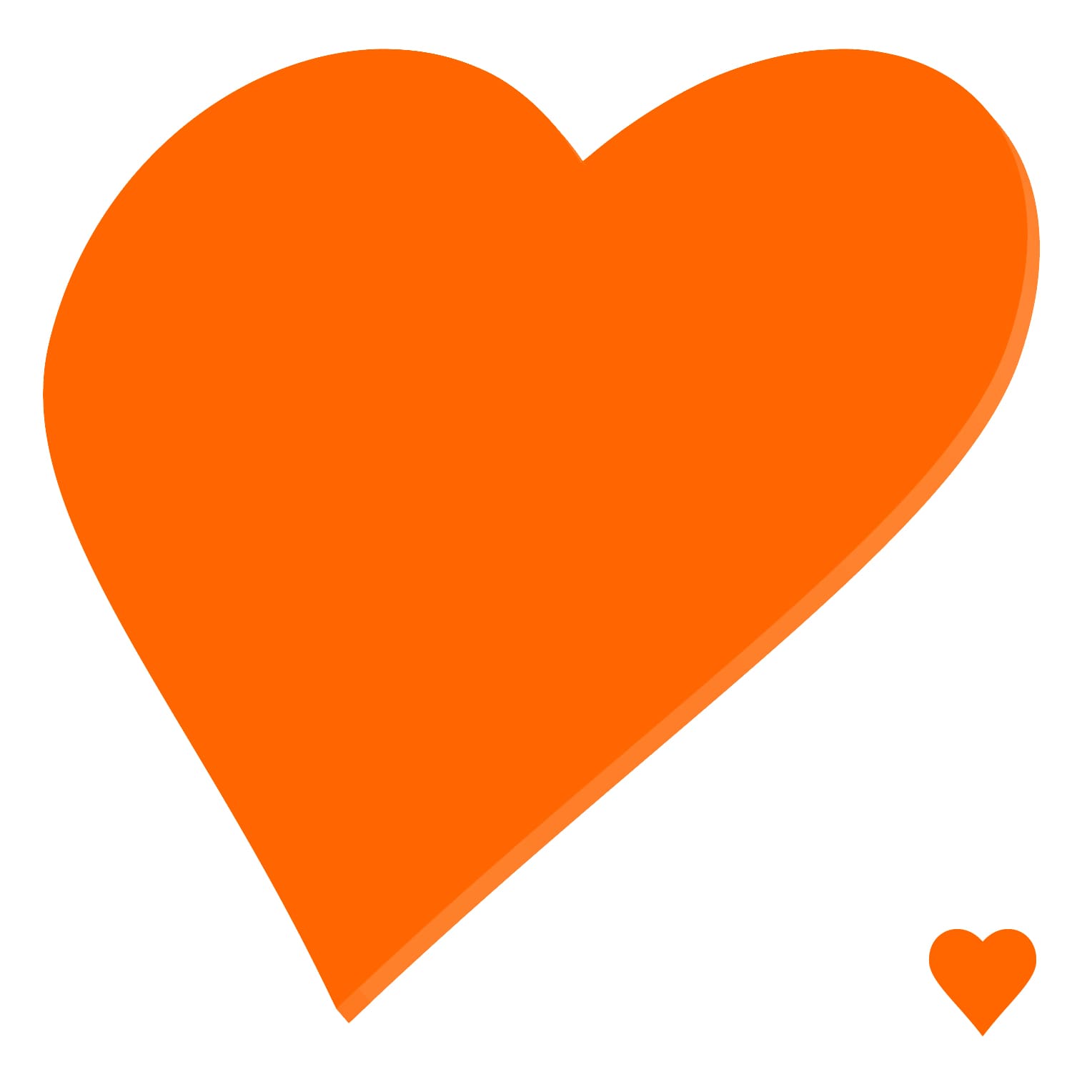 PLEXIGLAS® Zuschnitt 3-50cm - Herz orange