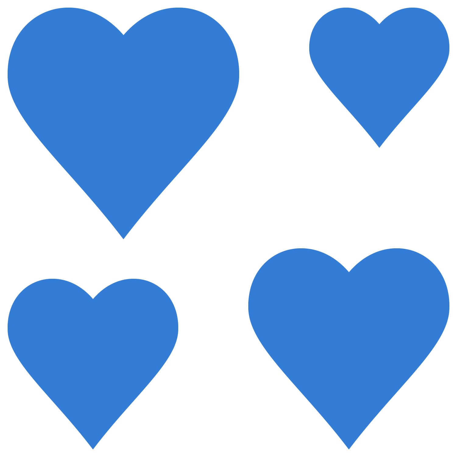 PLEXIGLAS® Zuschnitt 3-50cm - Herz hellblau Gruppe
