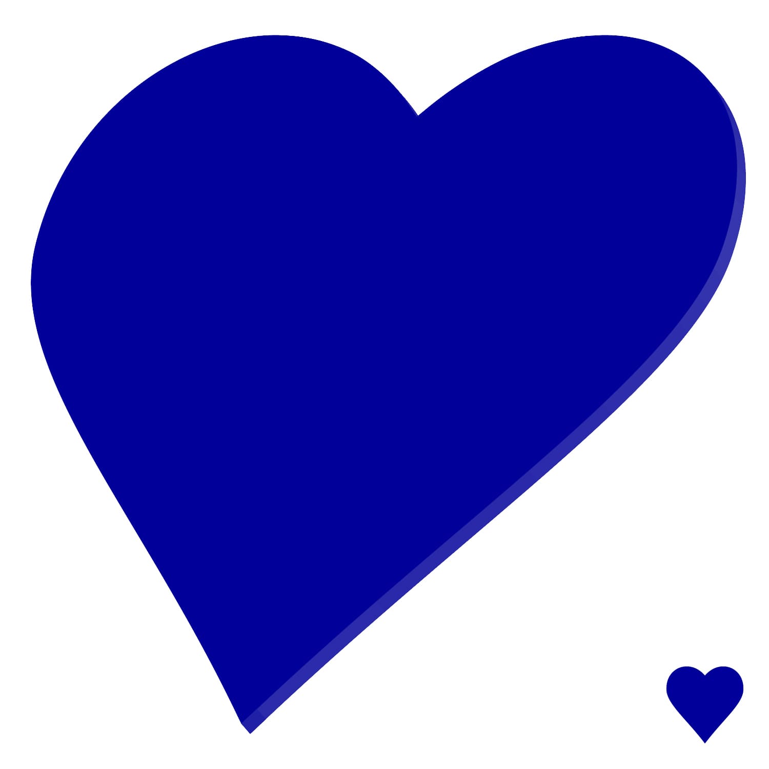 PLEXIGLAS® Zuschnitt 3-50cm - Herz blau