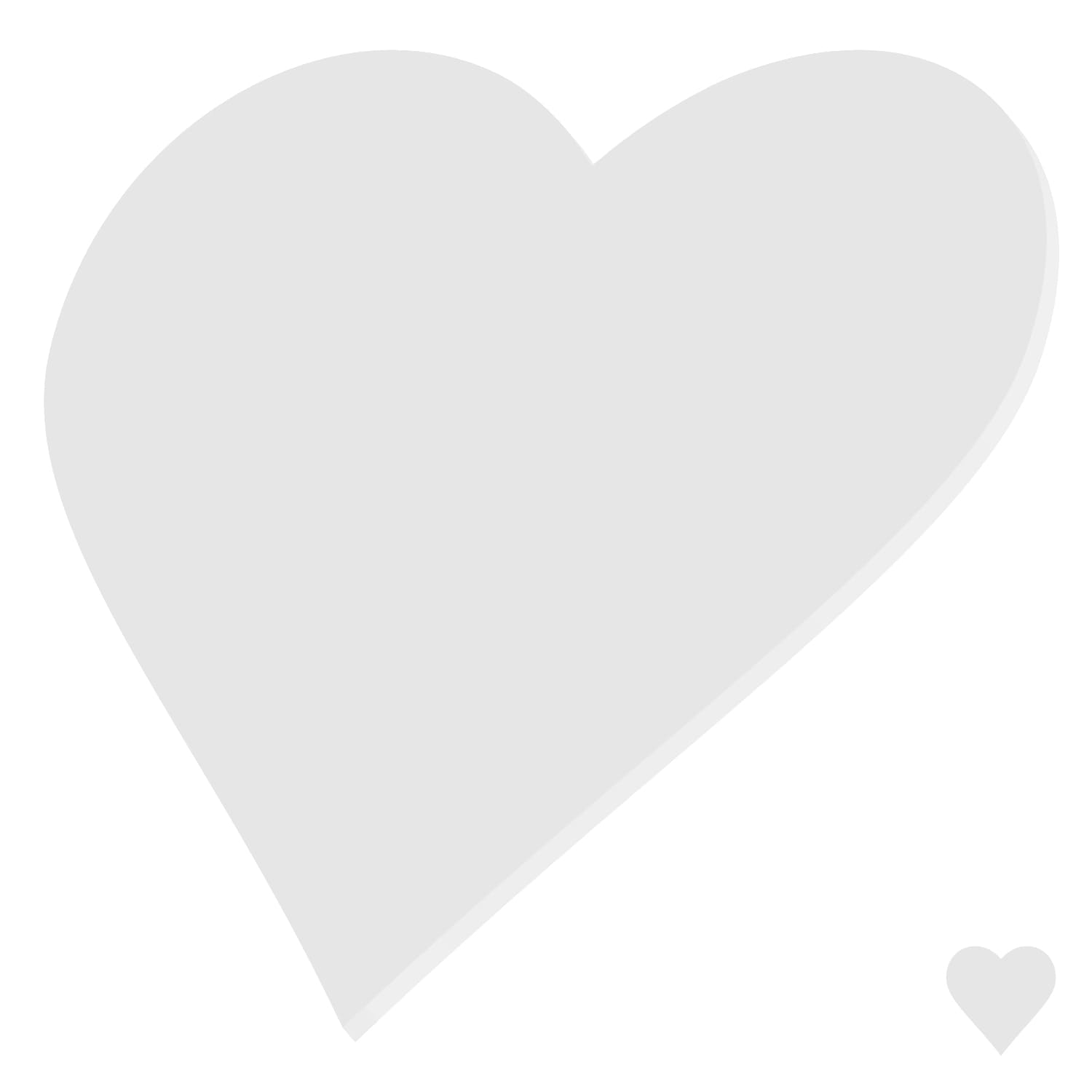 PLEXIGLAS® Zuschnitt 3-50cm - Herz grau