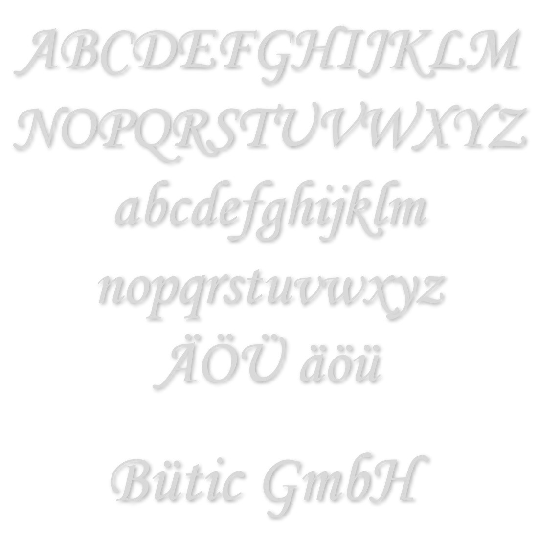 PLEXIGLAS® Buchstaben MT hellgrau