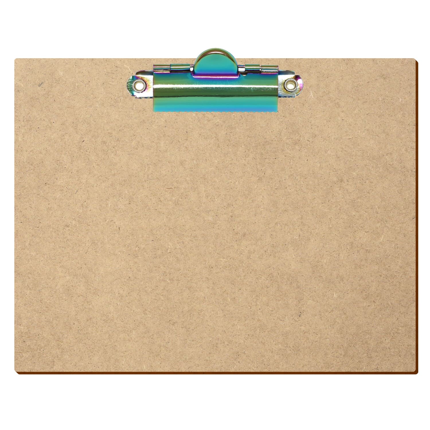 Klemmbrett Standardform HDF A6 querkant Zahnklemme Regenbogen