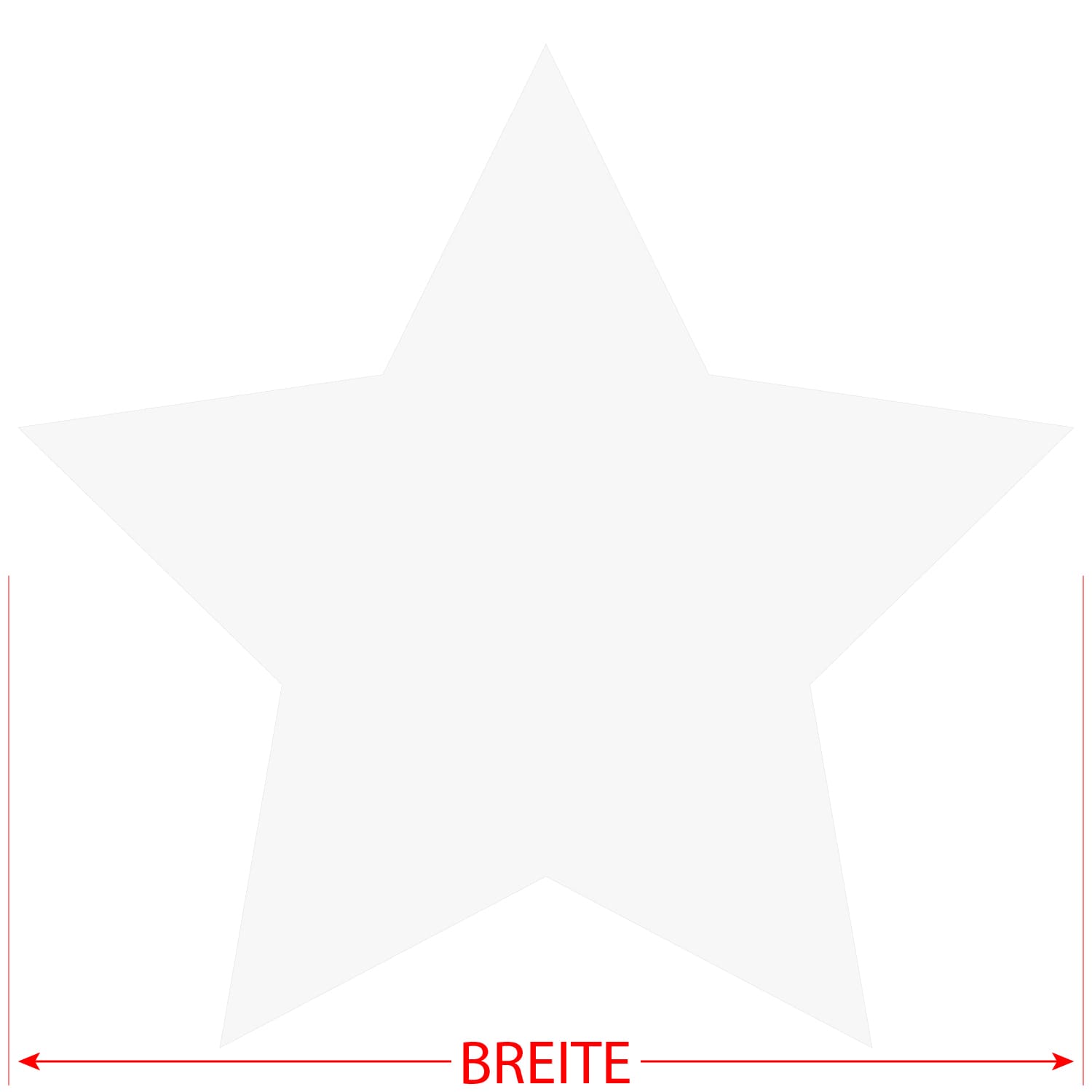 PLEXIGLAS® Zuschnitt 3-50cm - Stern Farblos transparent Größe