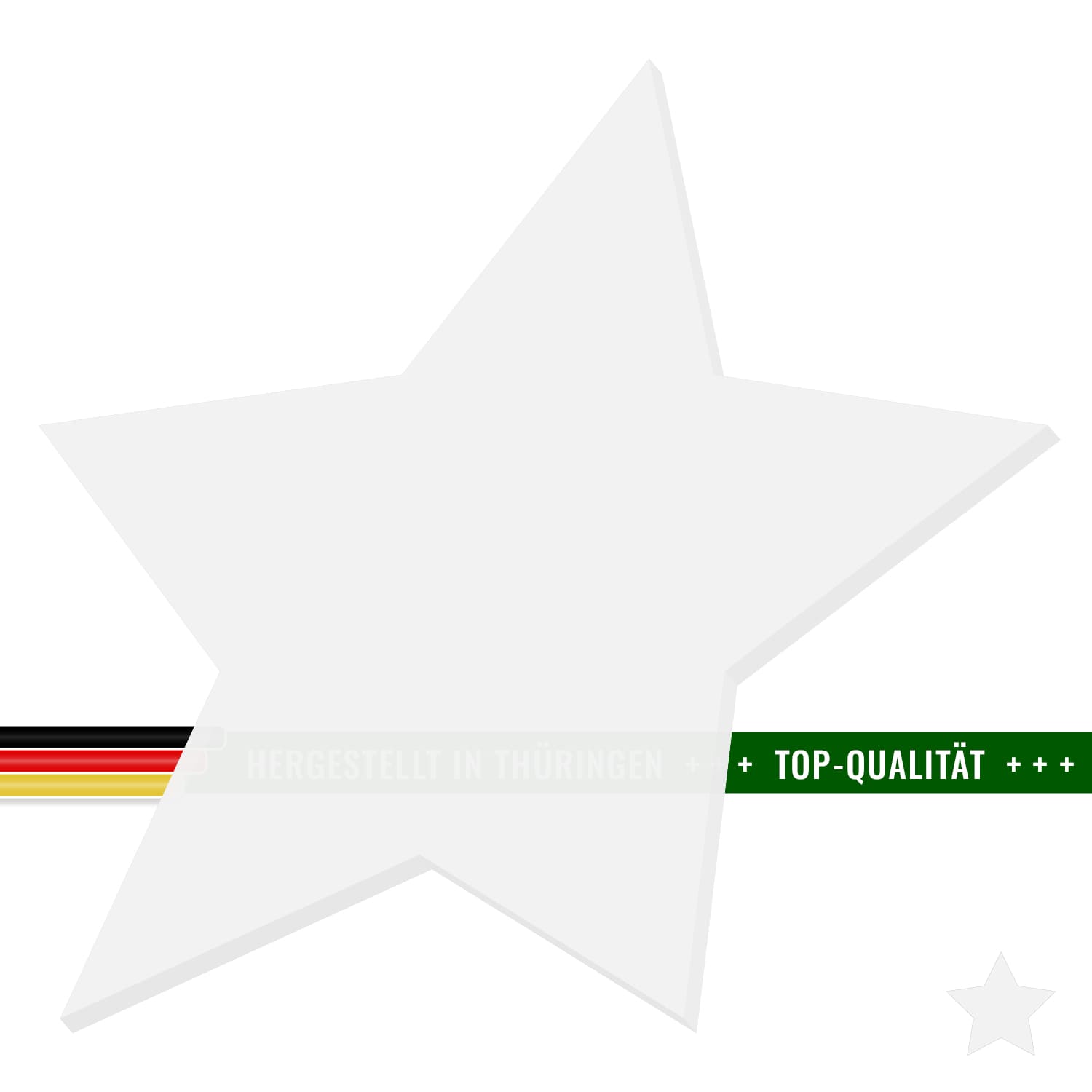 PLEXIGLAS® Zuschnitt 3-50cm - Stern Farblos milchig