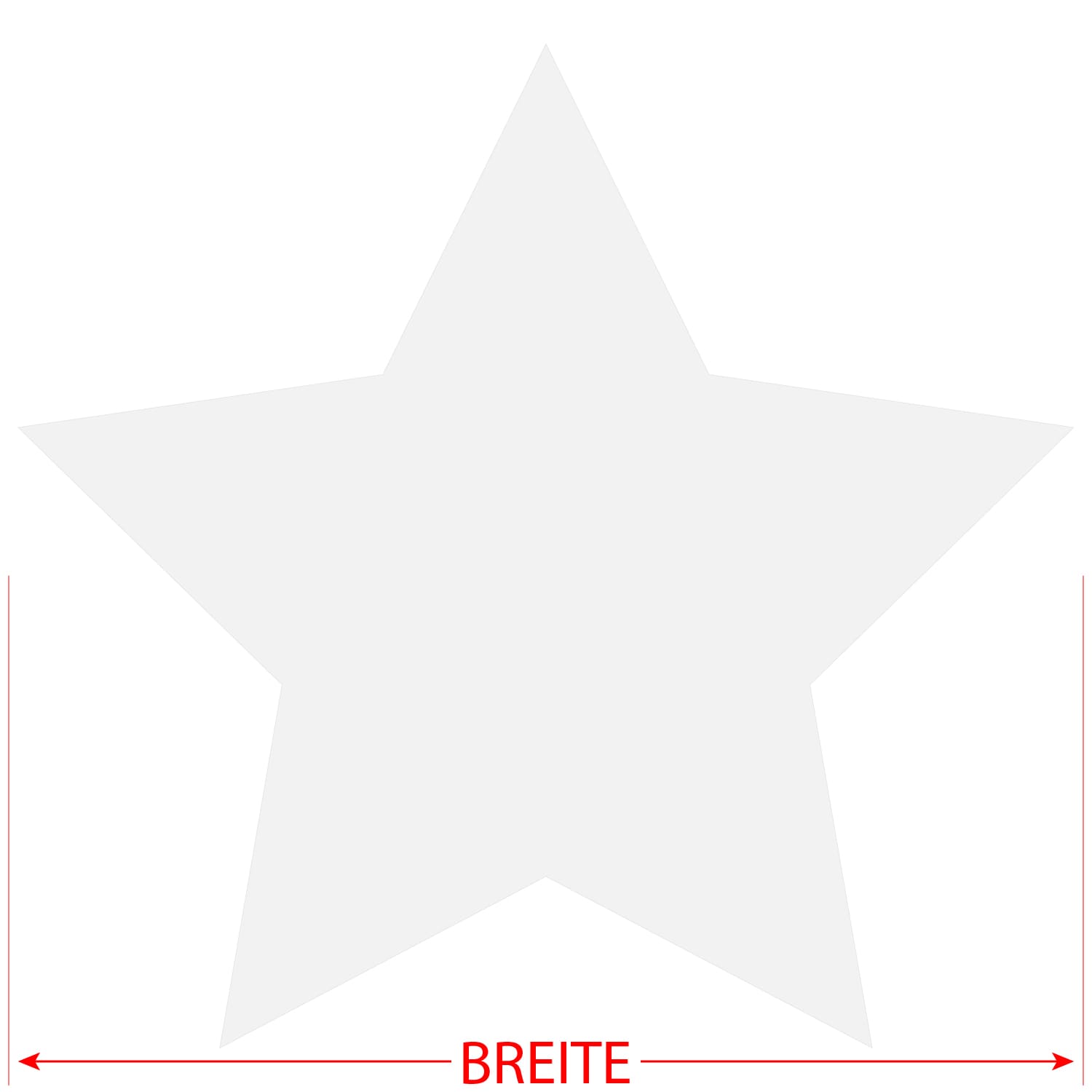 PLEXIGLAS® Zuschnitt 3-50cm - Stern Farblos milchig Größe