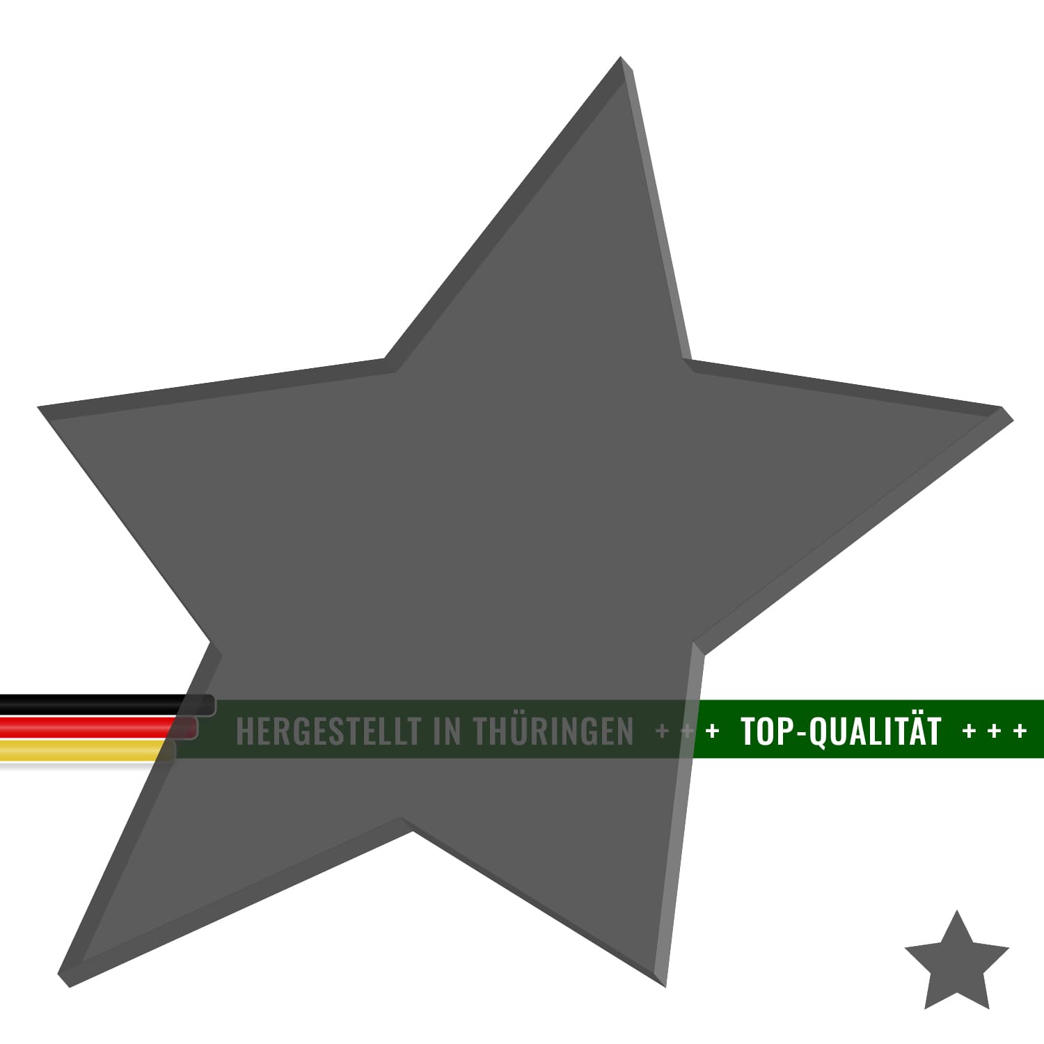 PLEXIGLAS® Zuschnitt 3-50cm - Stern Dunkelgrau transparent