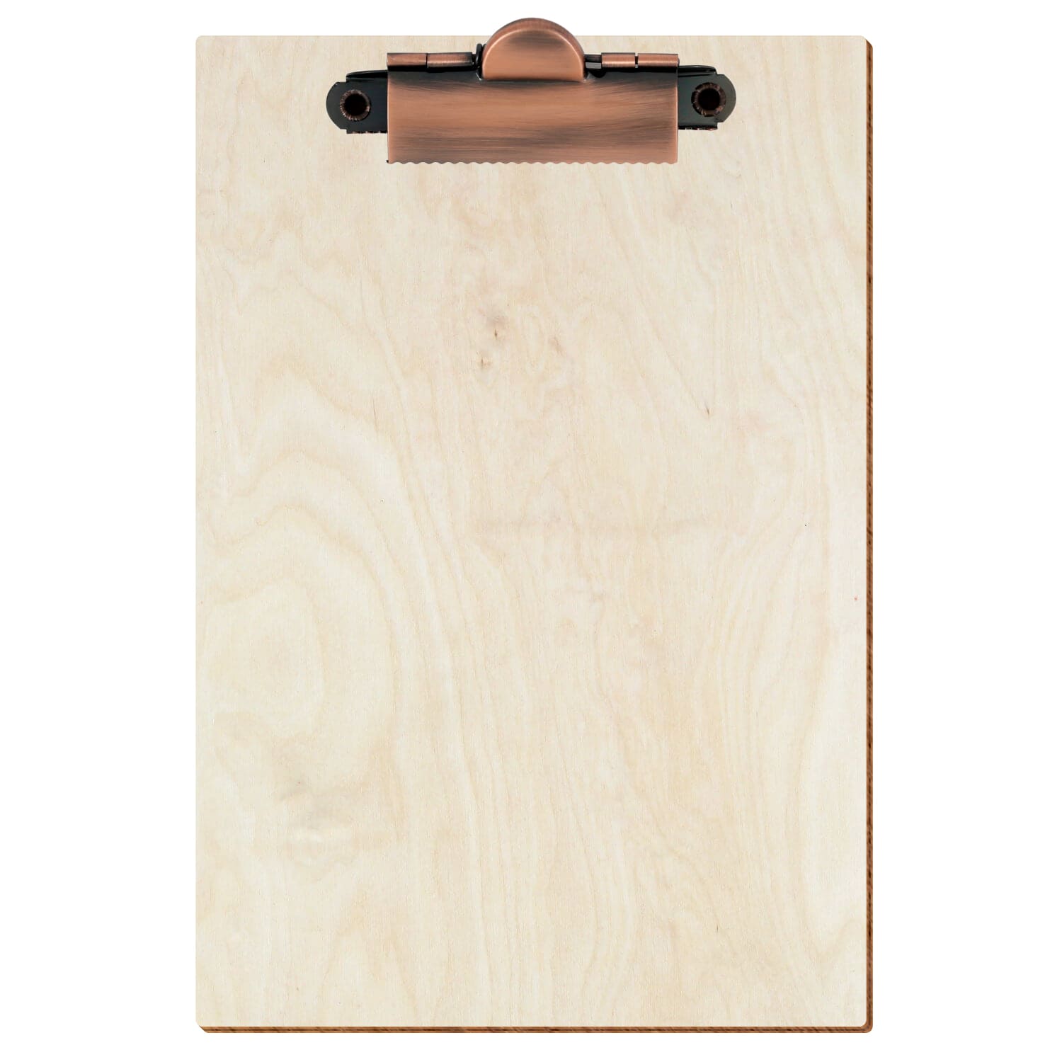 Klemmbrett Standardform Birke natur A6 hochkant Zahnklemme Kupfer