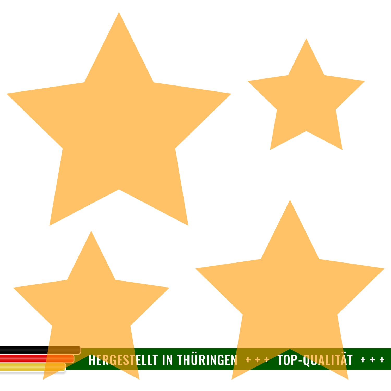 PLEXIGLAS® Zuschnitt 3-50cm - Stern Neonorange transparent Gruppe