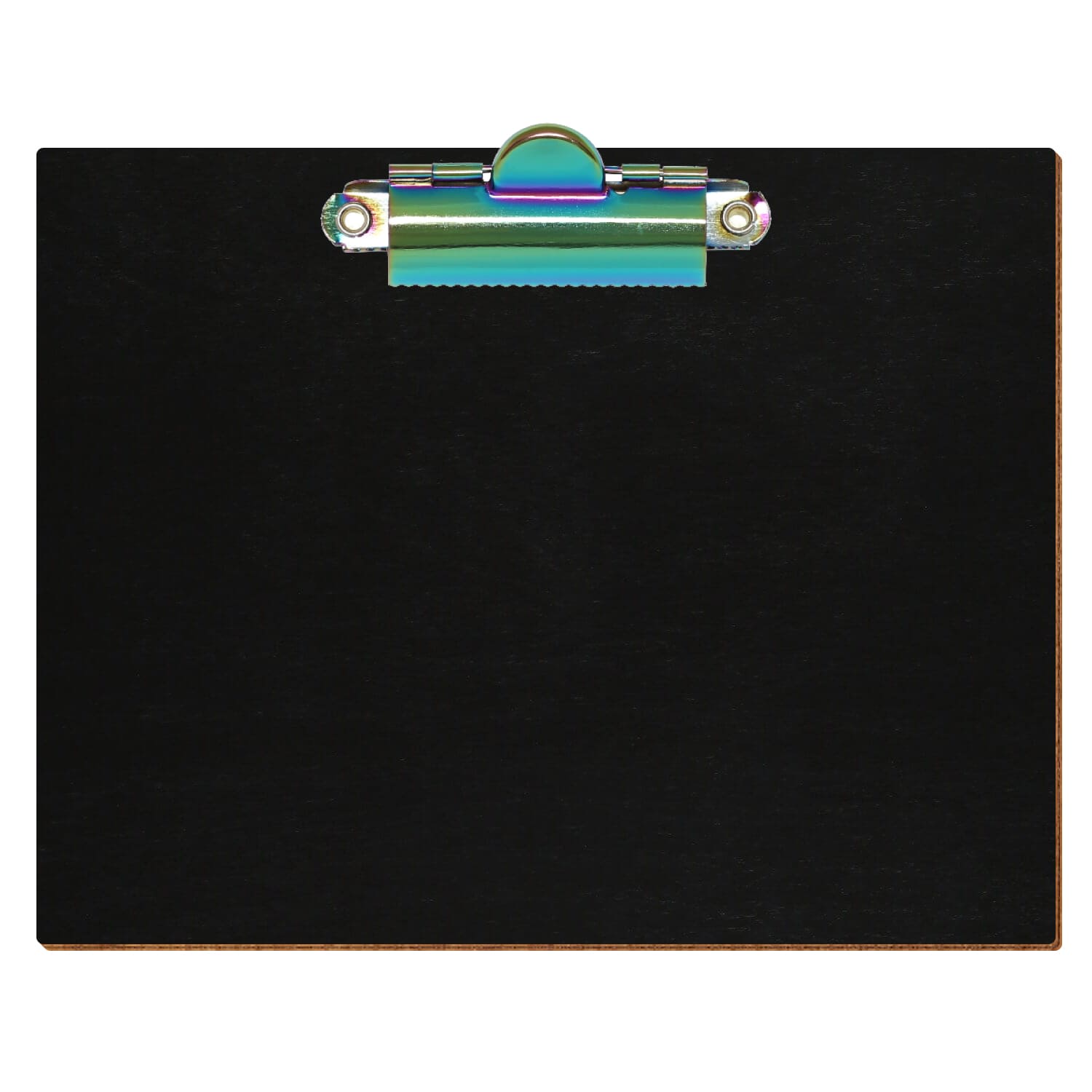 Klemmbrett Standardform Schwarz A6 querkant Zahnklemme Regenbogen