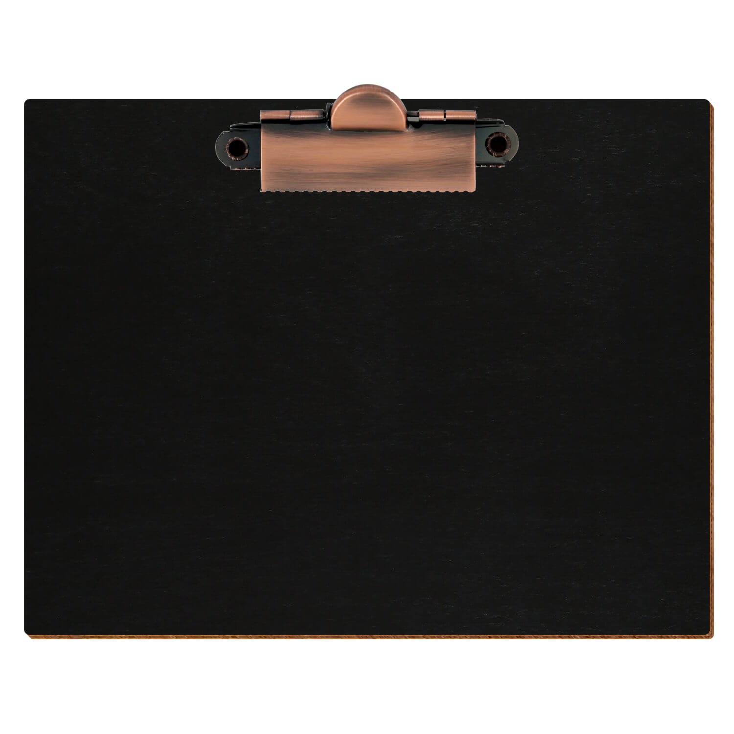 Klemmbrett Standardform Schwarz A6 querkant Zahnklemme Kupfer