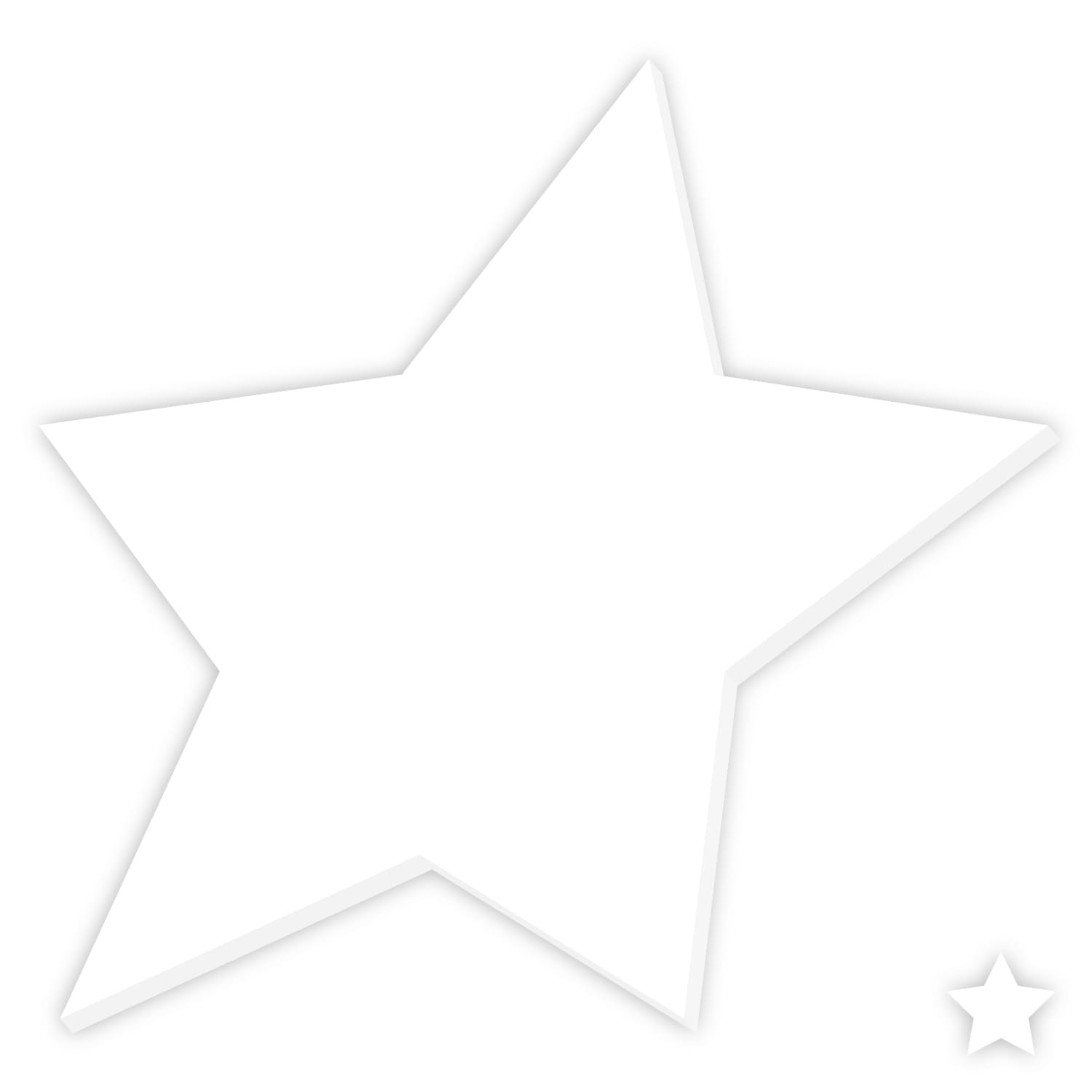 PLEXIGLAS® Zuschnitt 3-50cm - Stern weiß