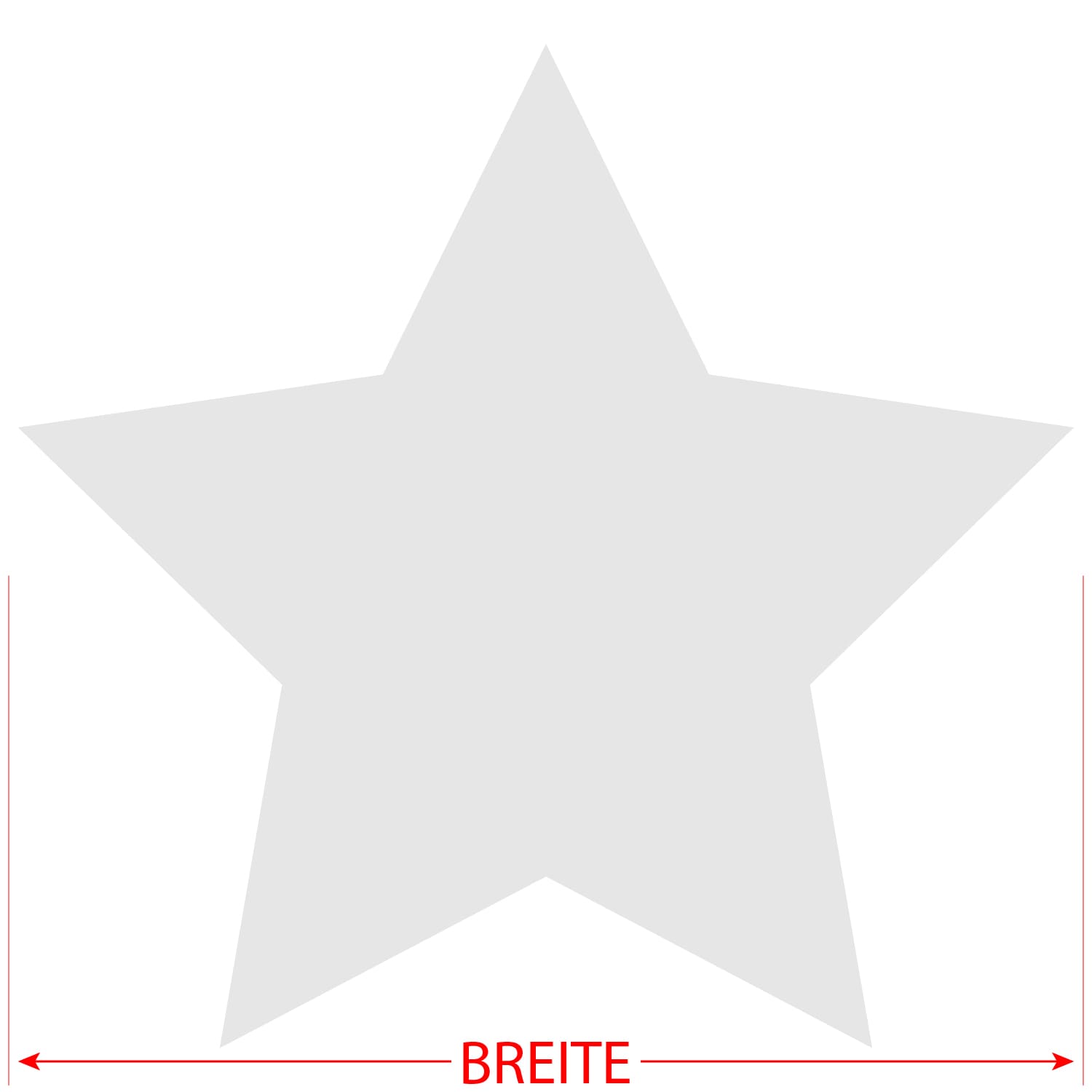 PLEXIGLAS® Zuschnitt 3-50cm - Stern grau Größe