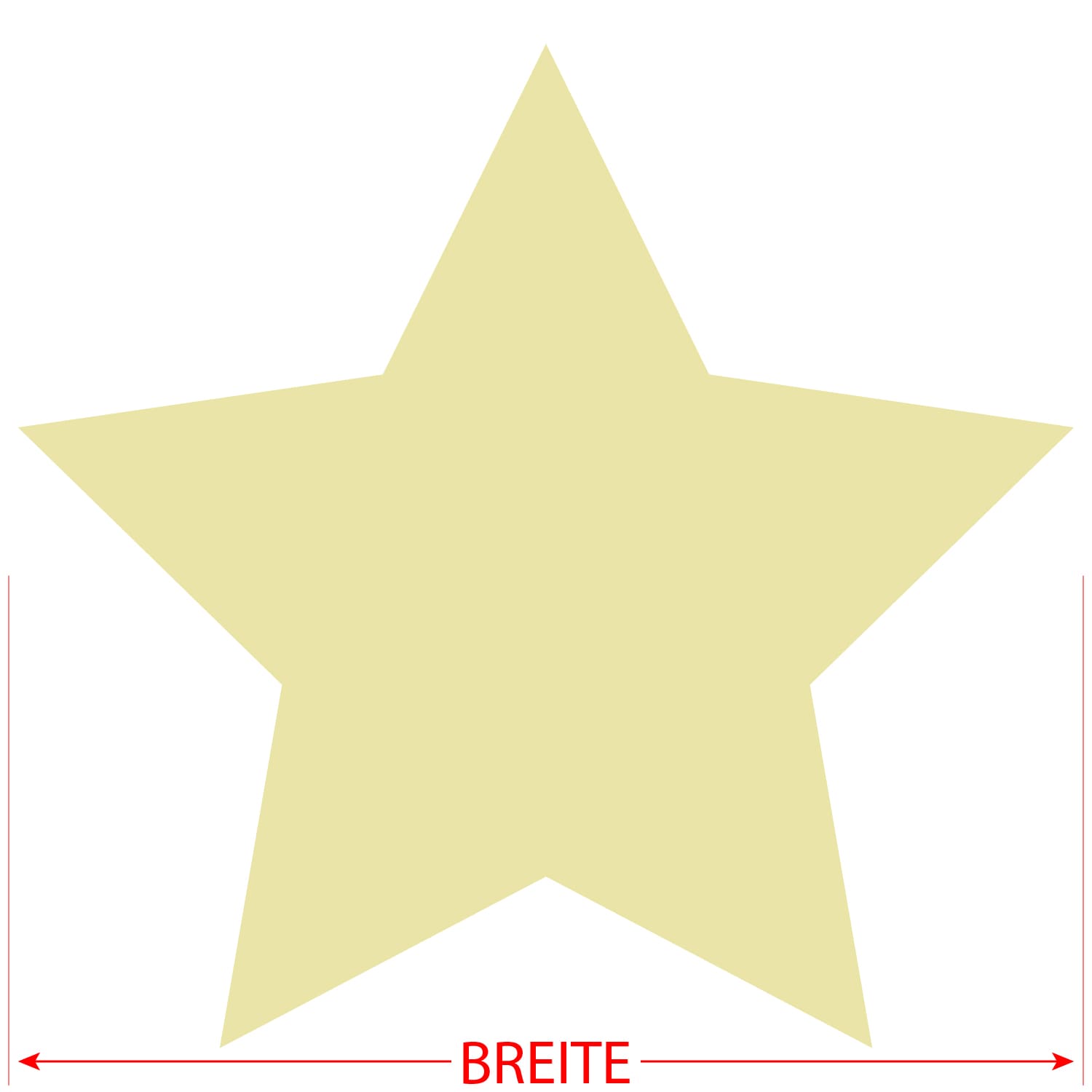 PLEXIGLAS® Zuschnitt 3-50cm - Stern creme Größe