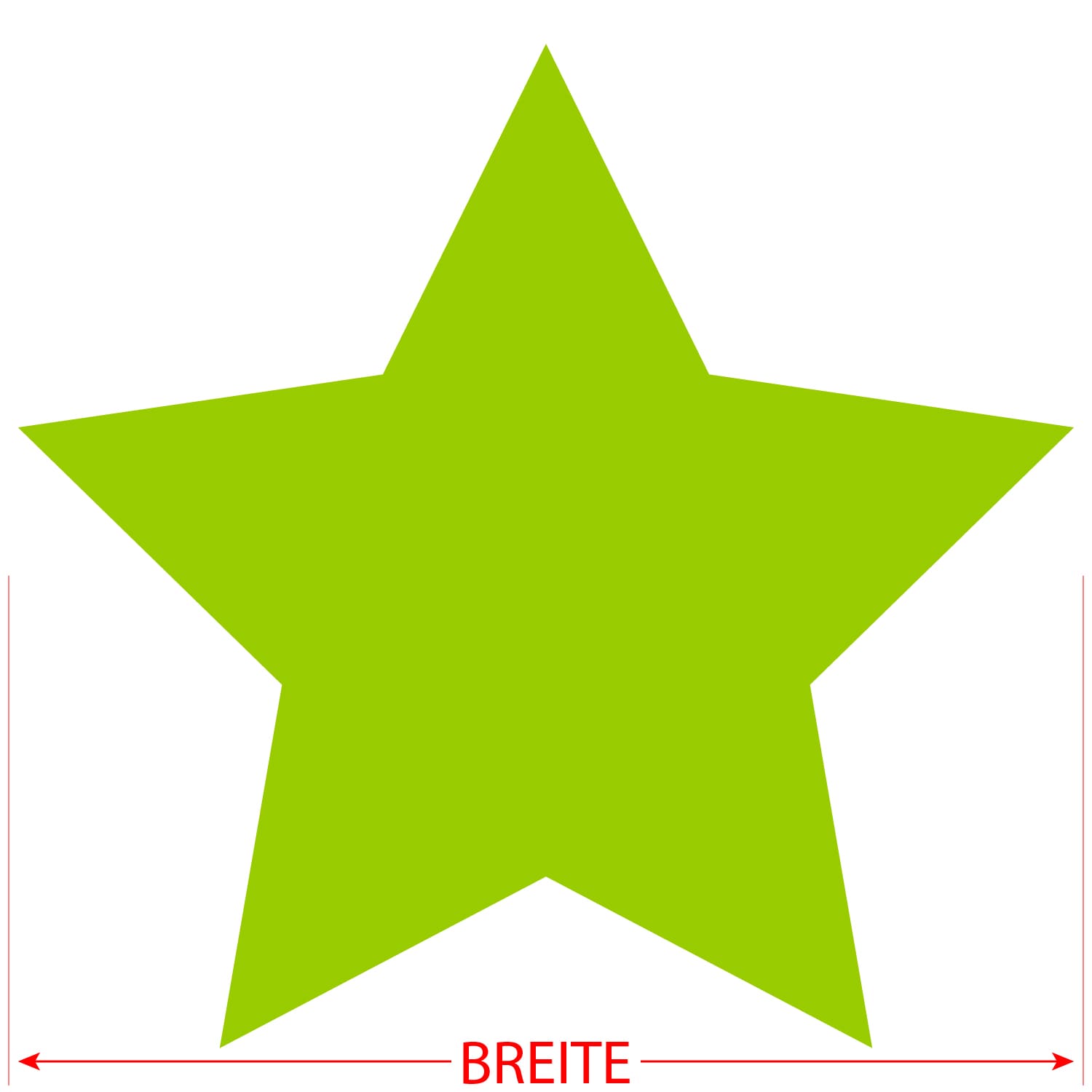 PLEXIGLAS® Zuschnitt 3-50cm - Stern grün Größe