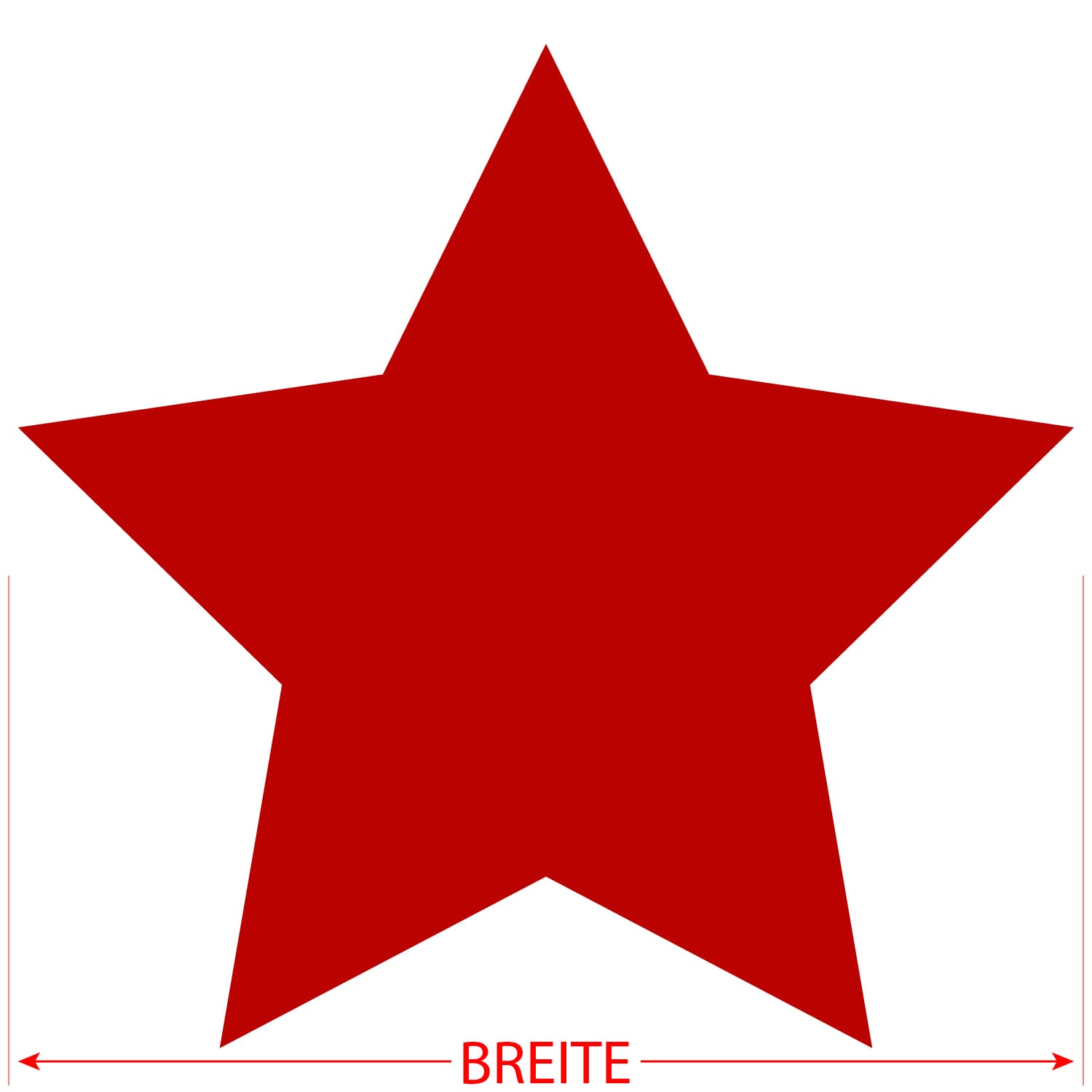 PLEXIGLAS® Zuschnitt 3-50cm - Stern rot Größe