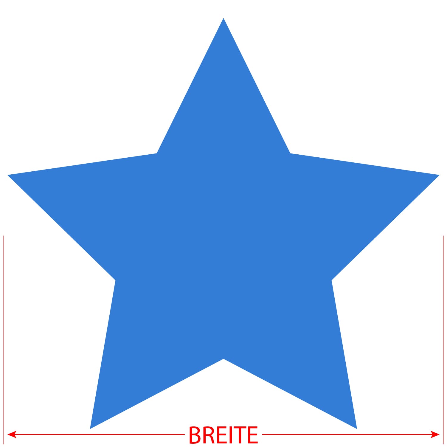 PLEXIGLAS® Zuschnitt 3-50cm - Stern hellblau Größe