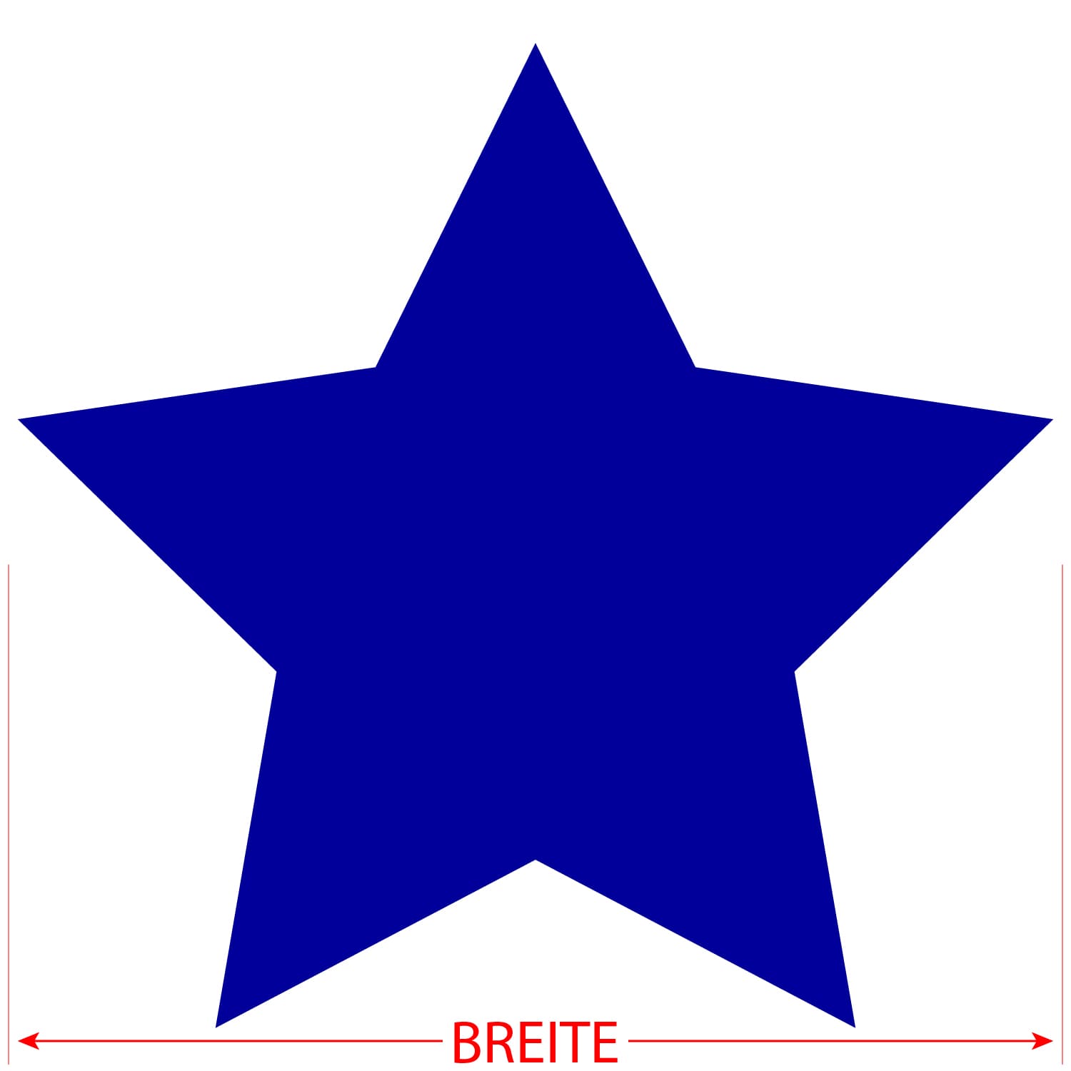 PLEXIGLAS® Zuschnitt 3-50cm - Stern blau Größe